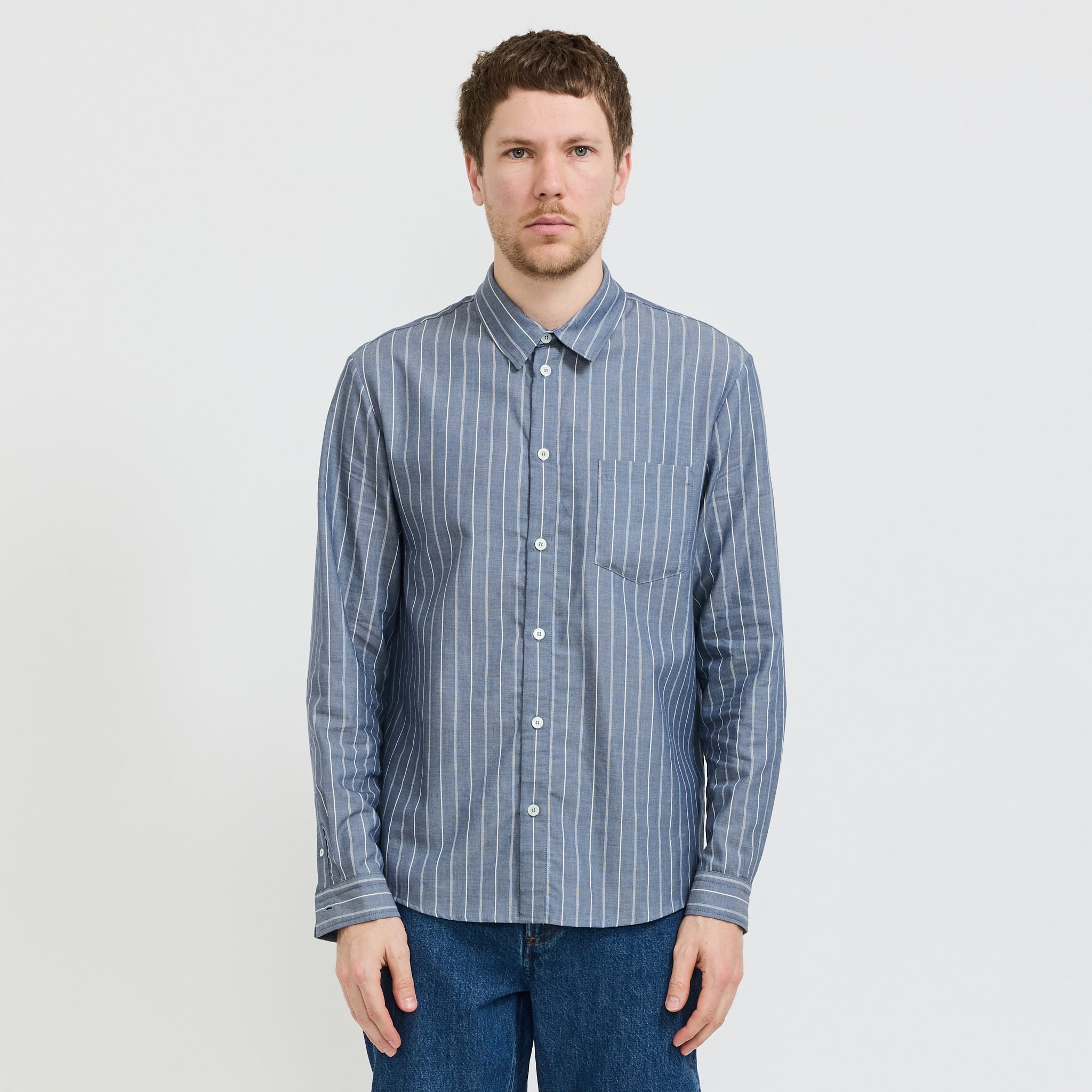 A.P.C. | Clement Shirt Blue Stripe | Maplestore