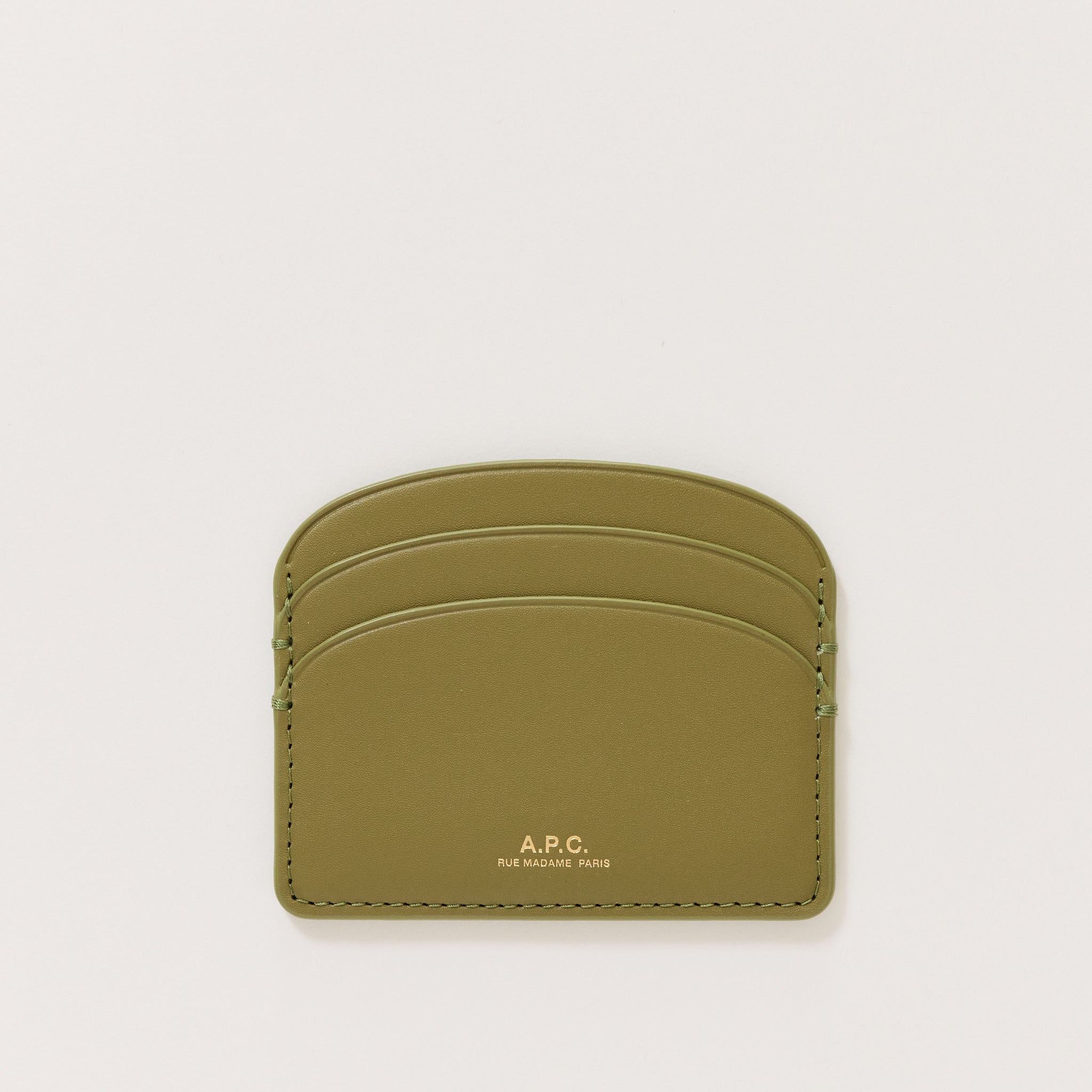 Demi Lune Card Holder Clay Green