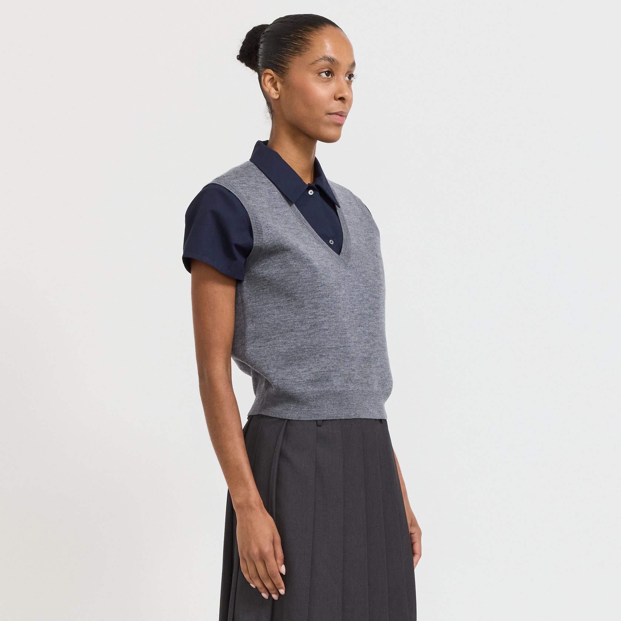 Lise Vest Heathered Grey
