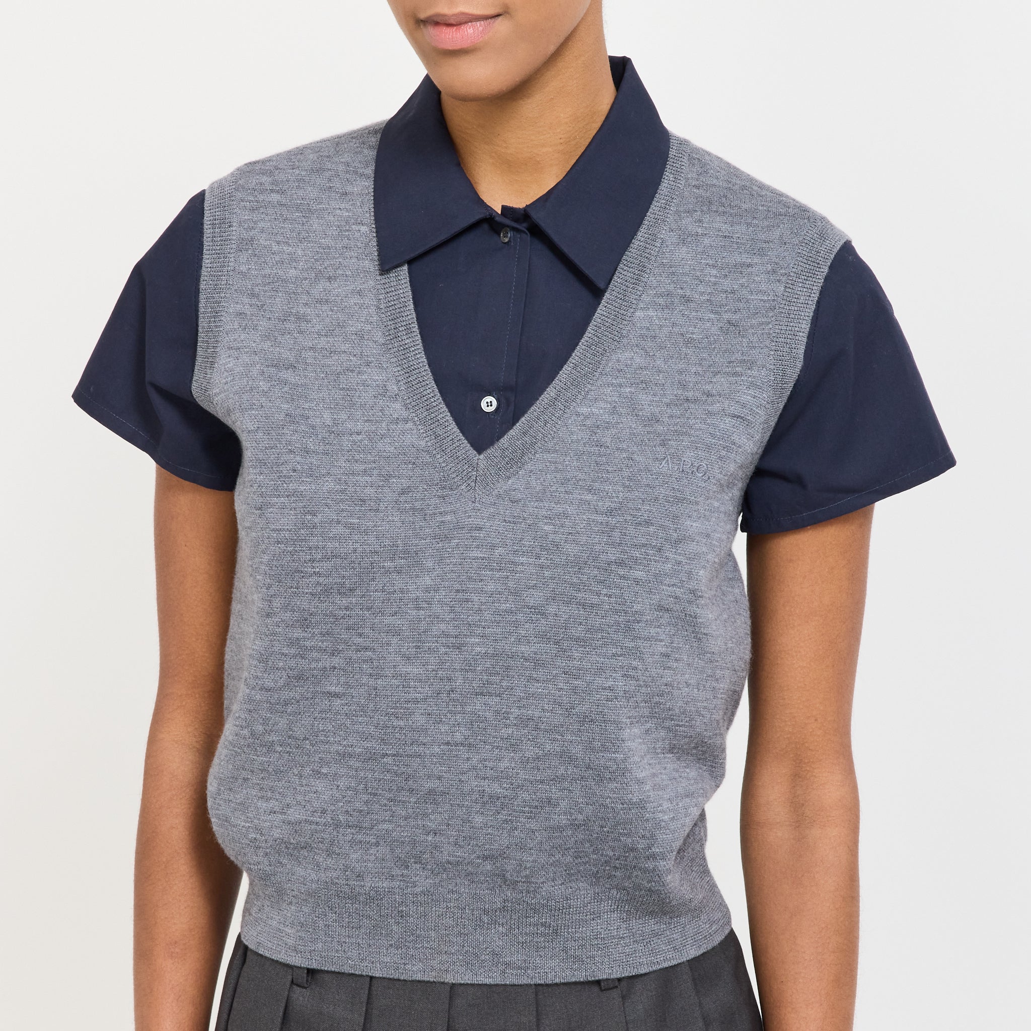 Lise Vest Heathered Grey