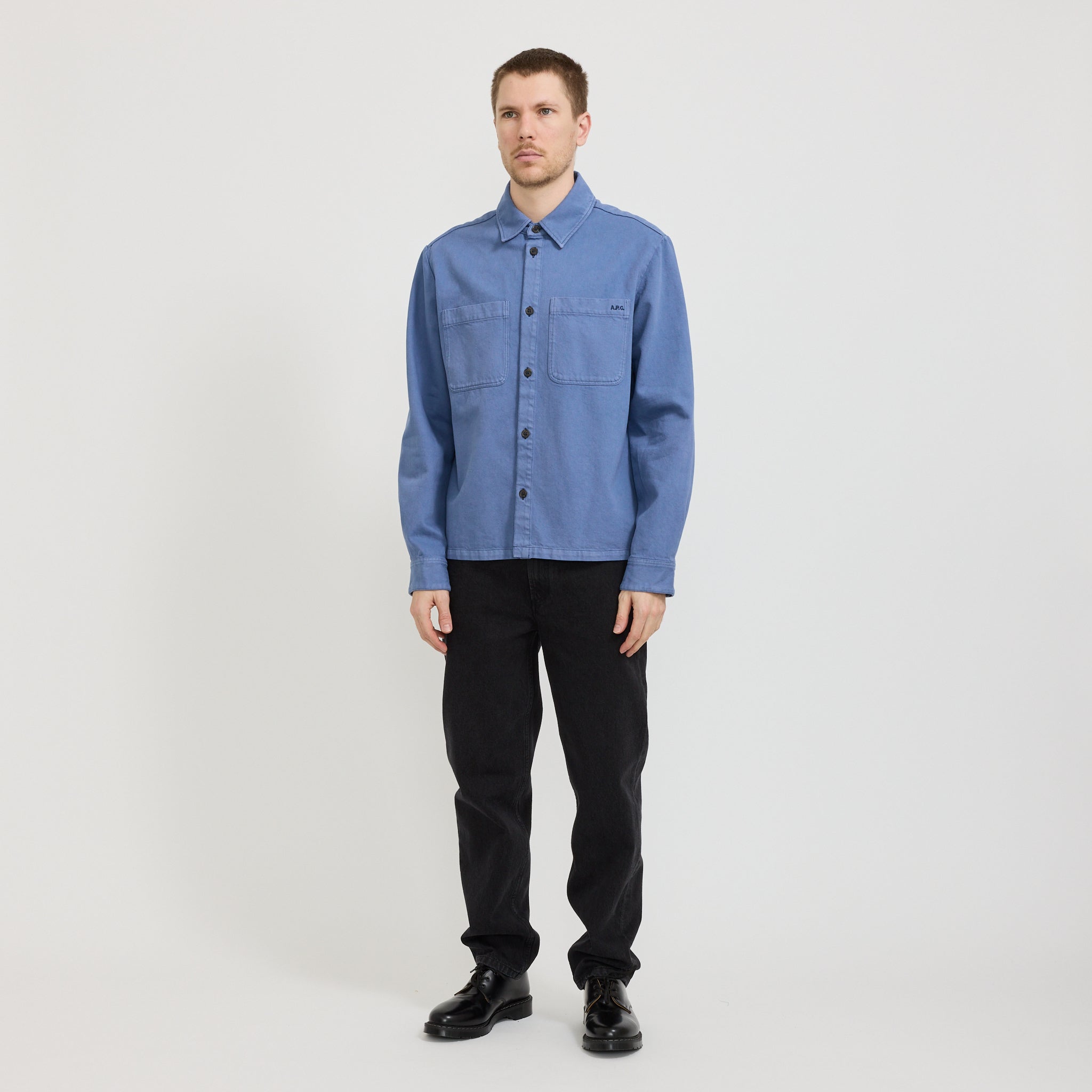 A.P.C. | Leon Overshirt Blue | Maplestore