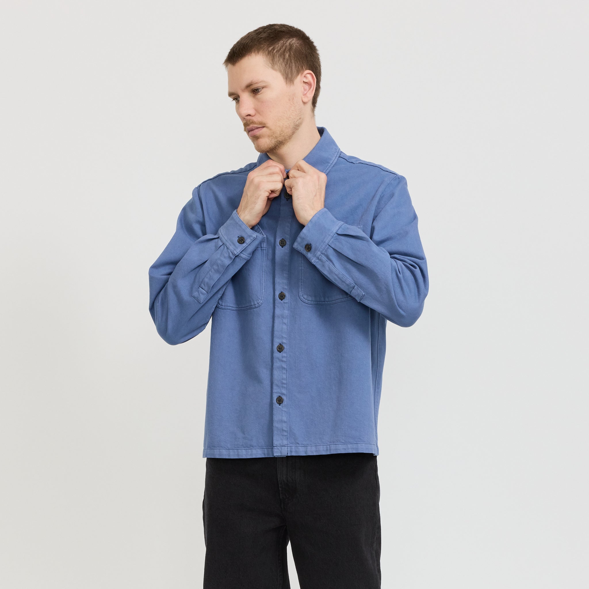 A.P.C. | Leon Overshirt Blue | Maplestore