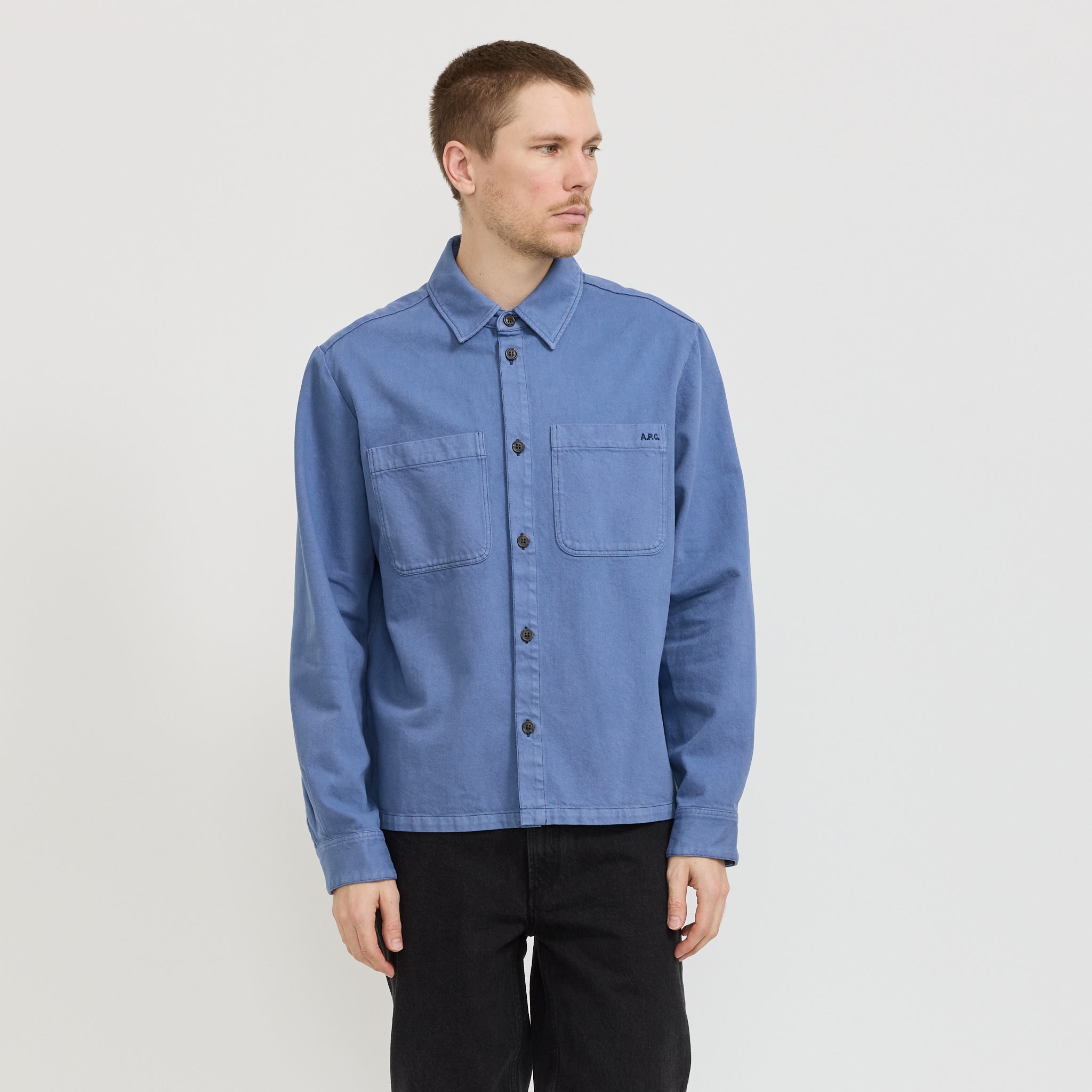 A.P.C. | Leon Overshirt Blue | Maplestore