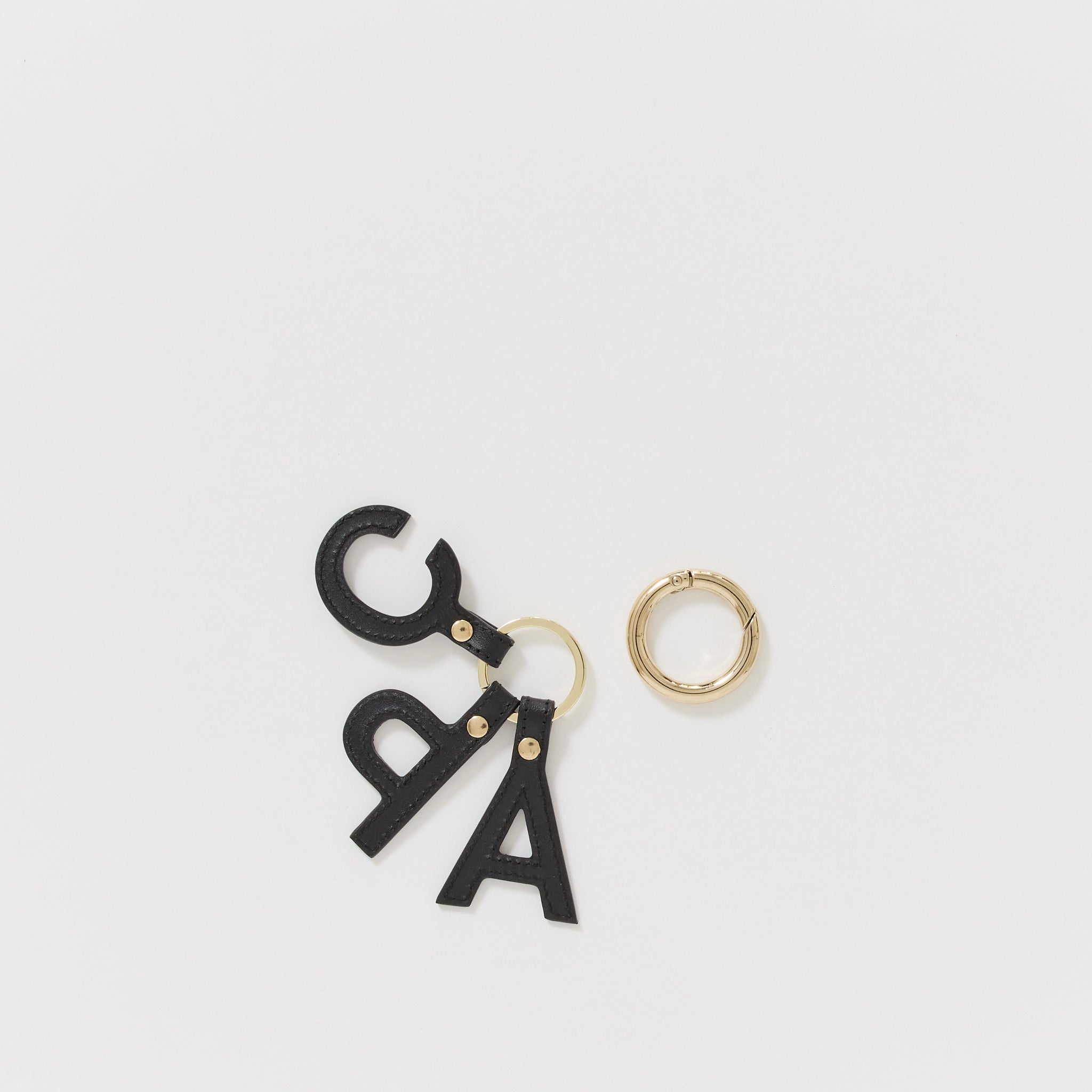 A.P.C. | Letters Key Ring Black | Maplestore
