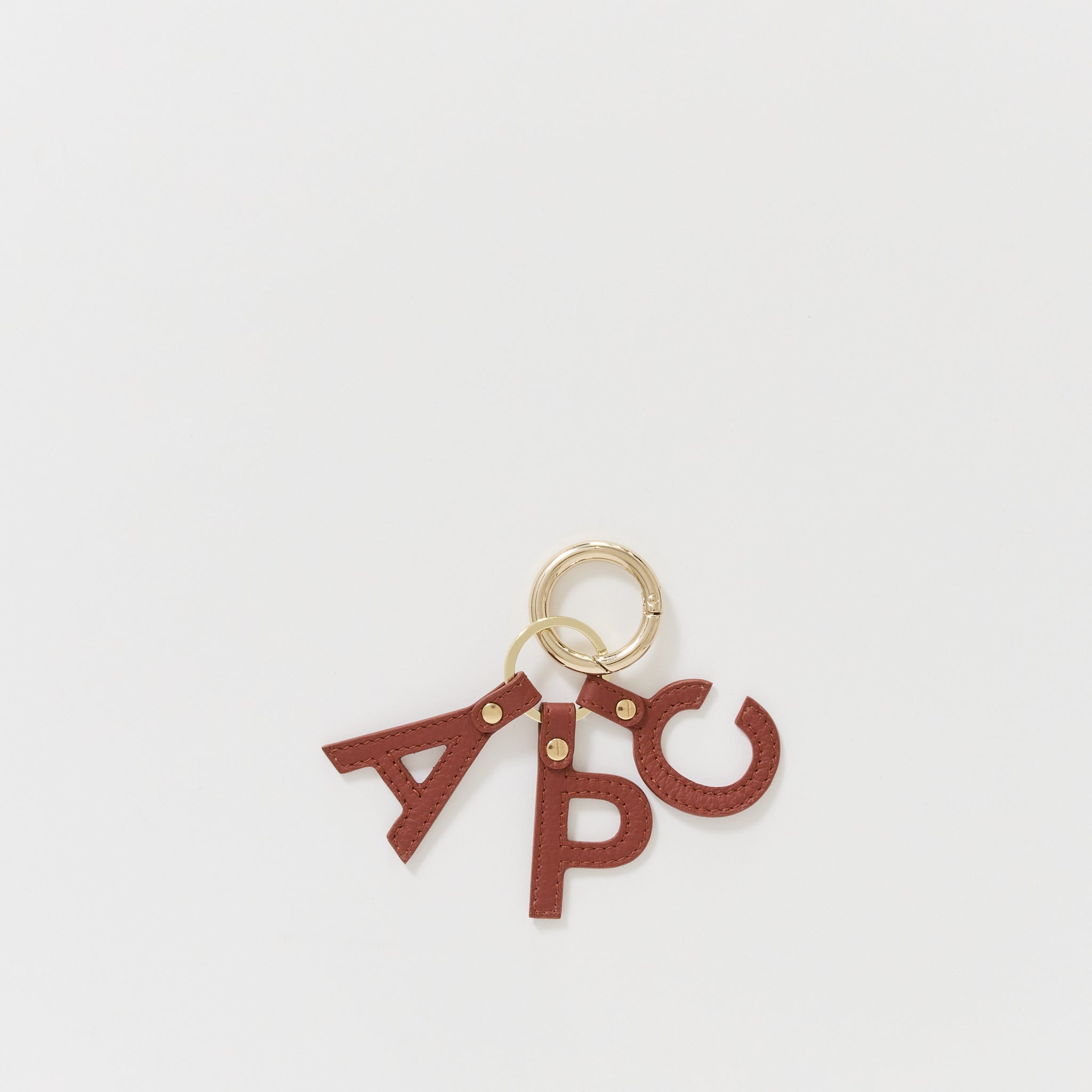 Letters Key Ring Hazelnut