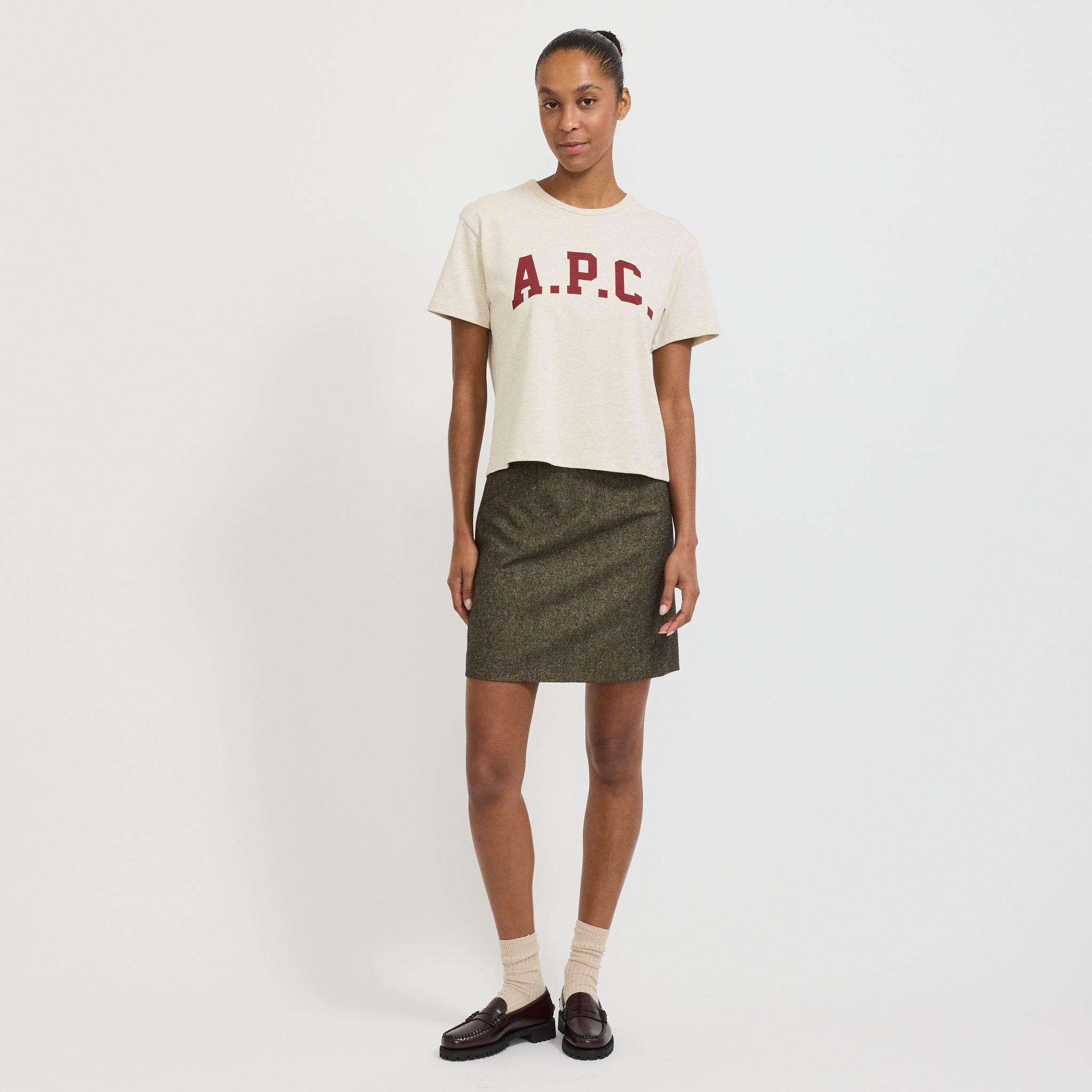 A.P.C. | Margaret T-Shirt Ecru/Red | Maplestore