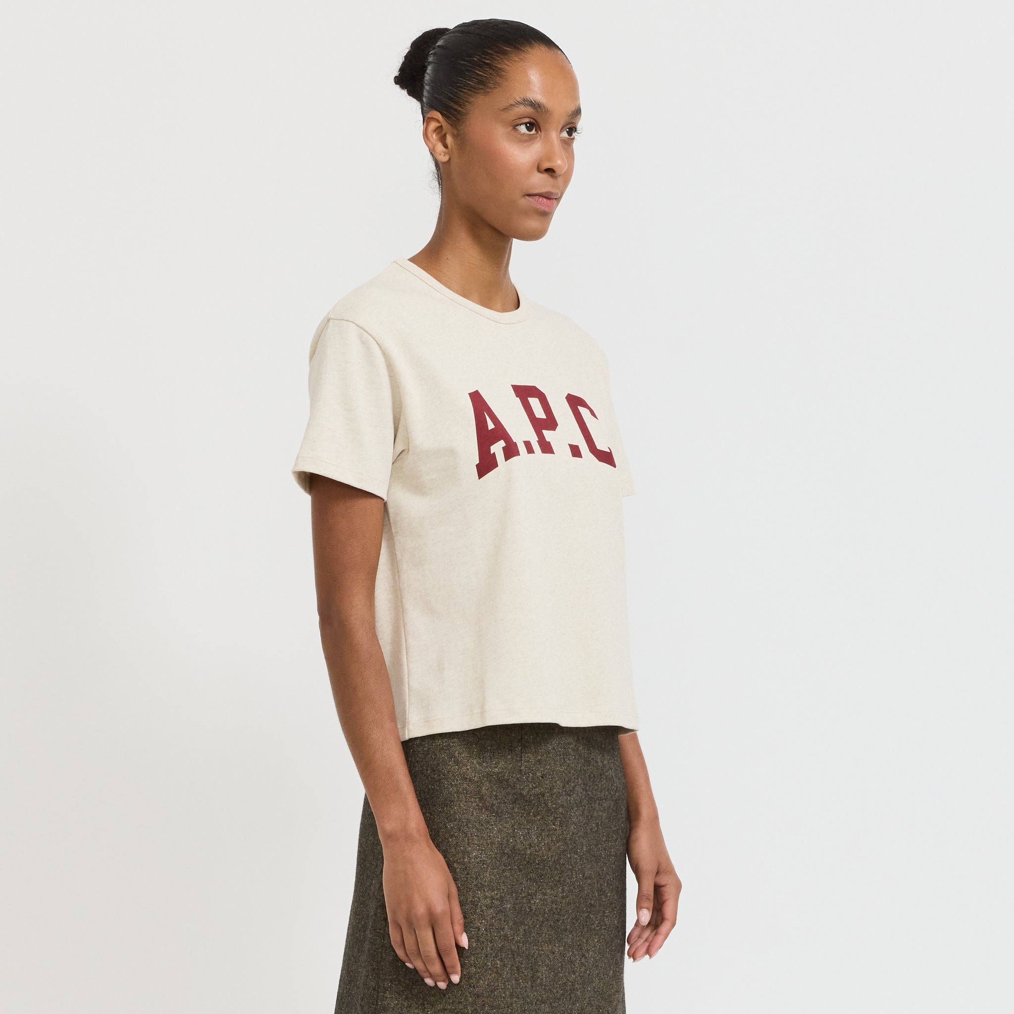 A.P.C. | Margaret T-Shirt Ecru/Red | Maplestore