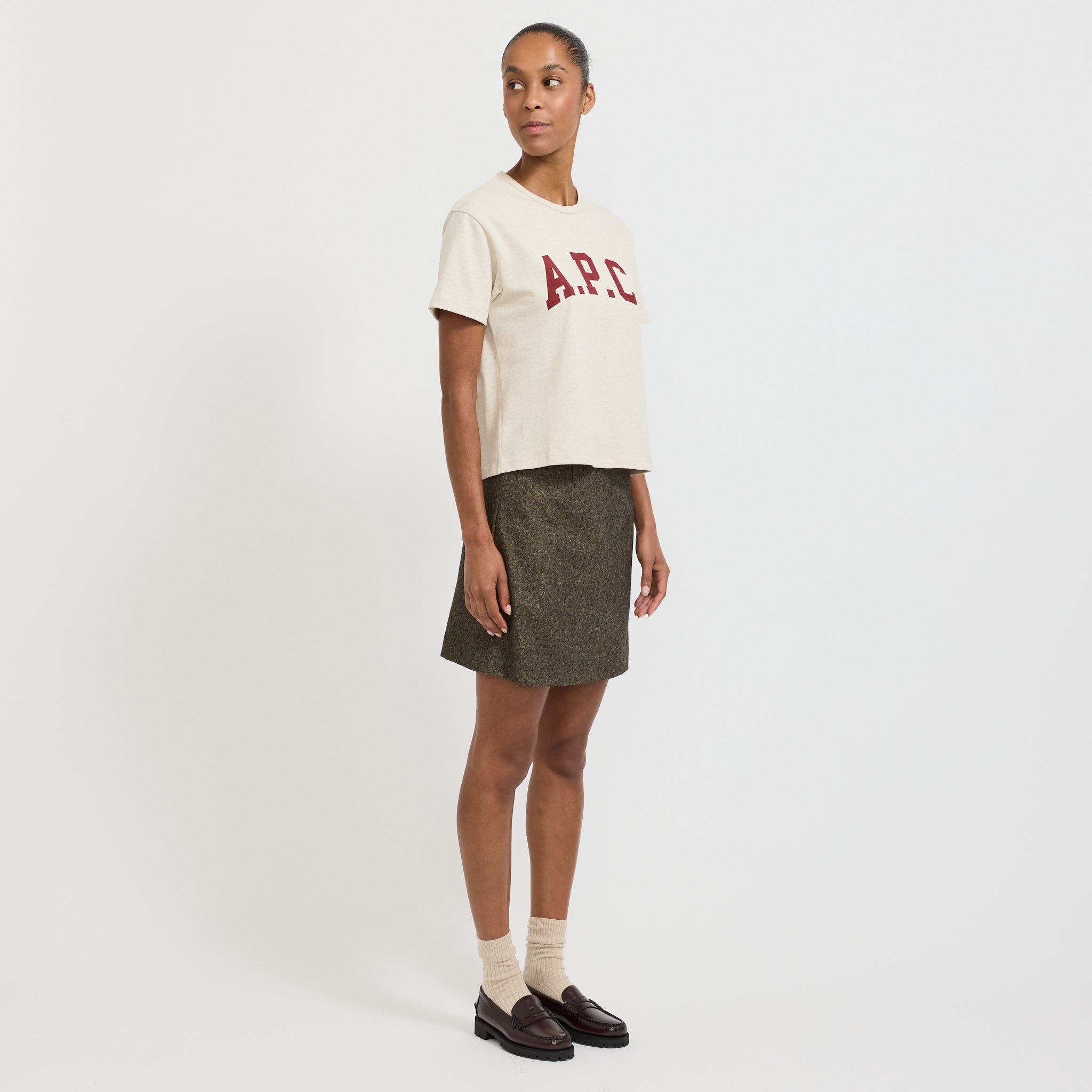 A.P.C. | Margaret T-Shirt Ecru/Red | Maplestore