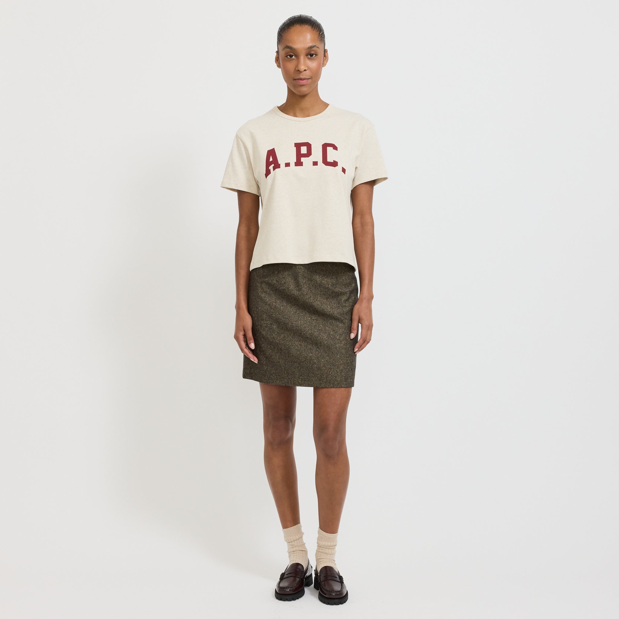 A.P.C. | Margaret T-Shirt Ecru/Red | Maplestore