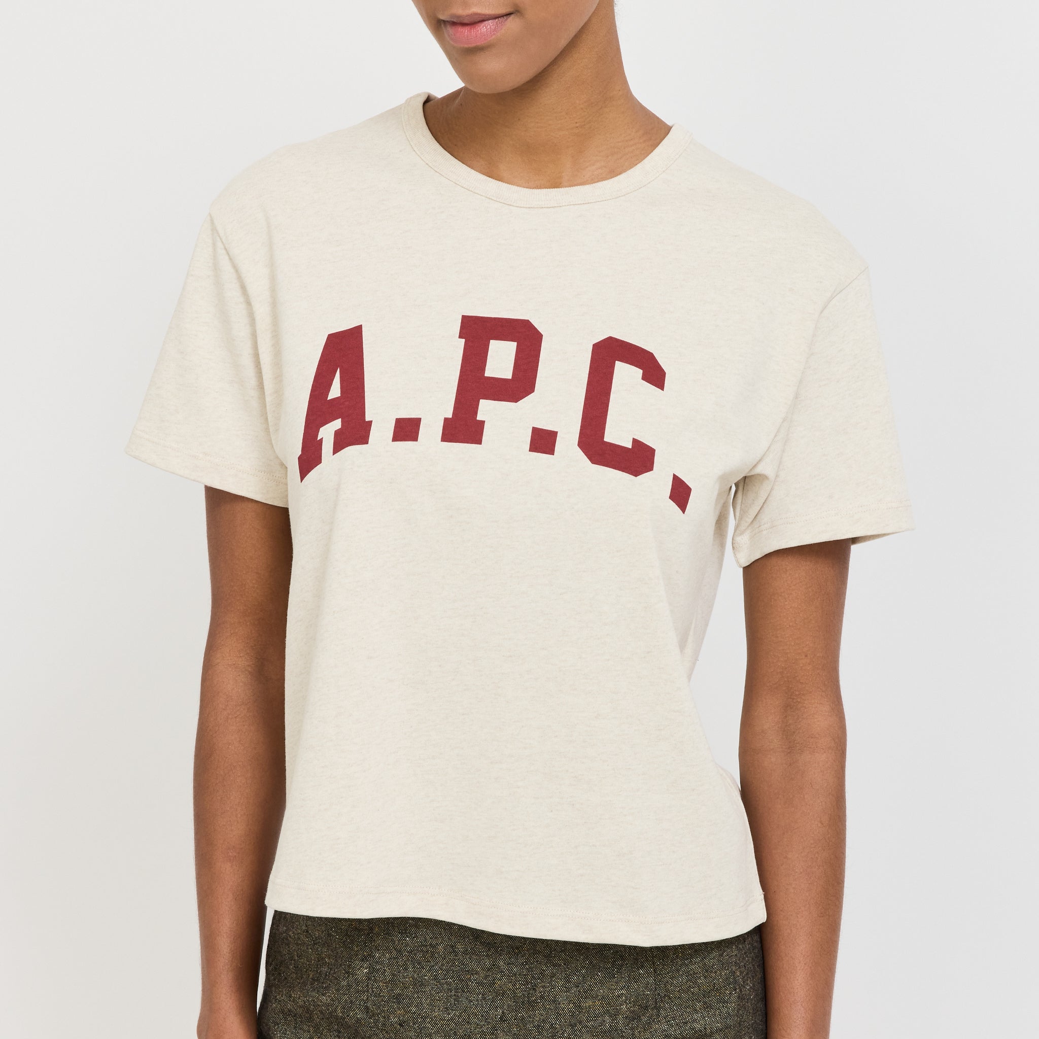 A.P.C. | Margaret T-Shirt Ecru/Red | Maplestore