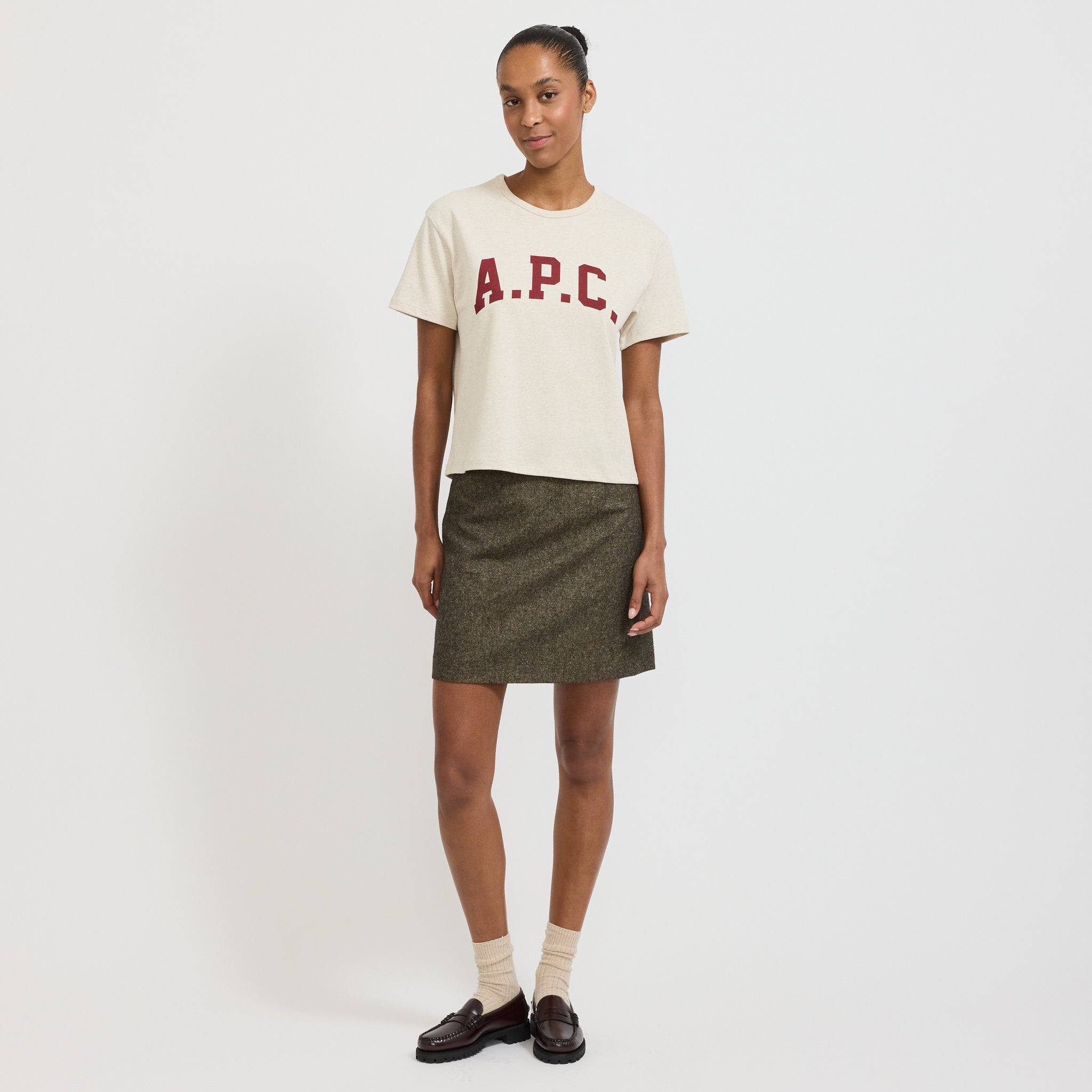 A.P.C. | Margaret T-Shirt Ecru/Red | Maplestore