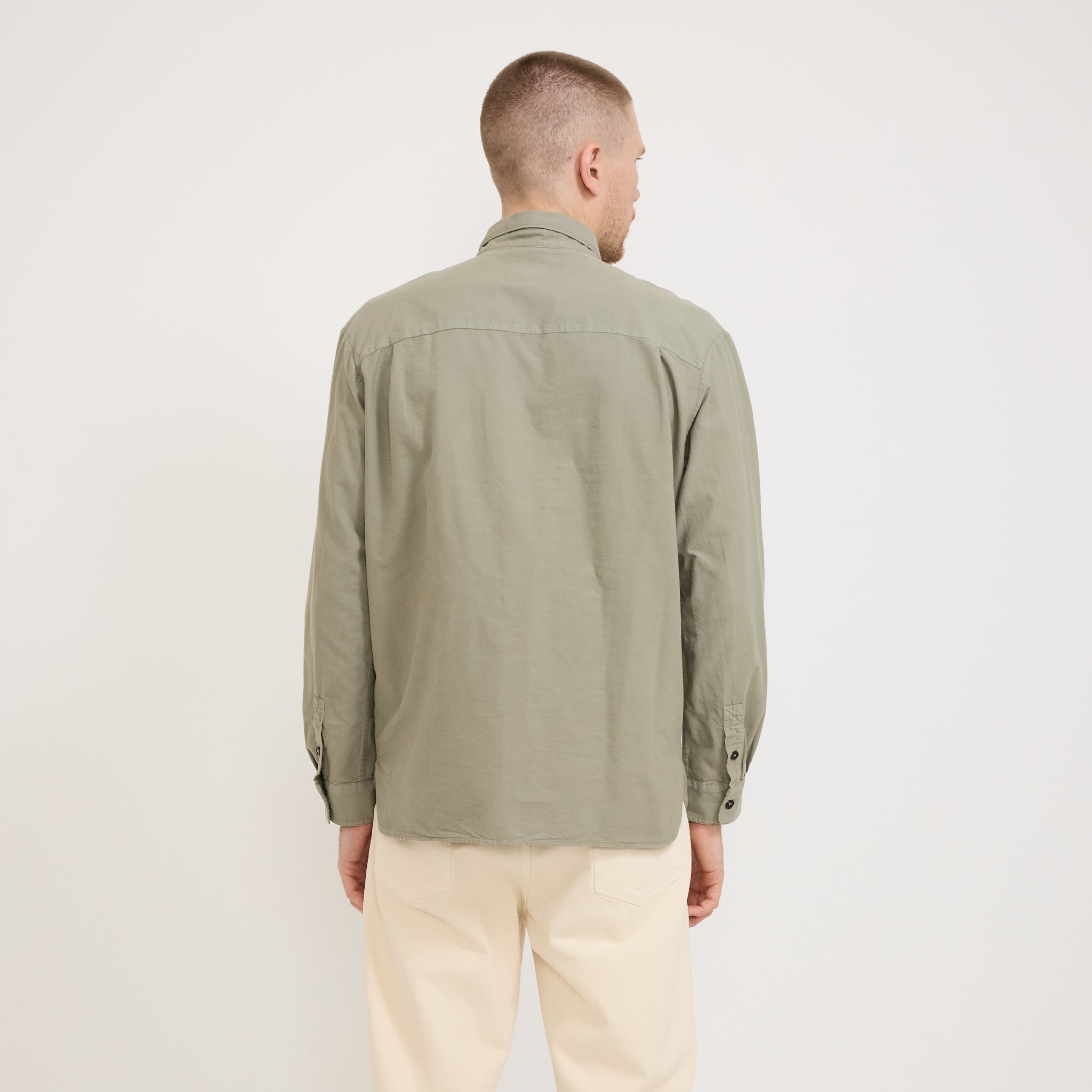A.P.C. | Mateo Logo Shirt Green Grey | Maplestore