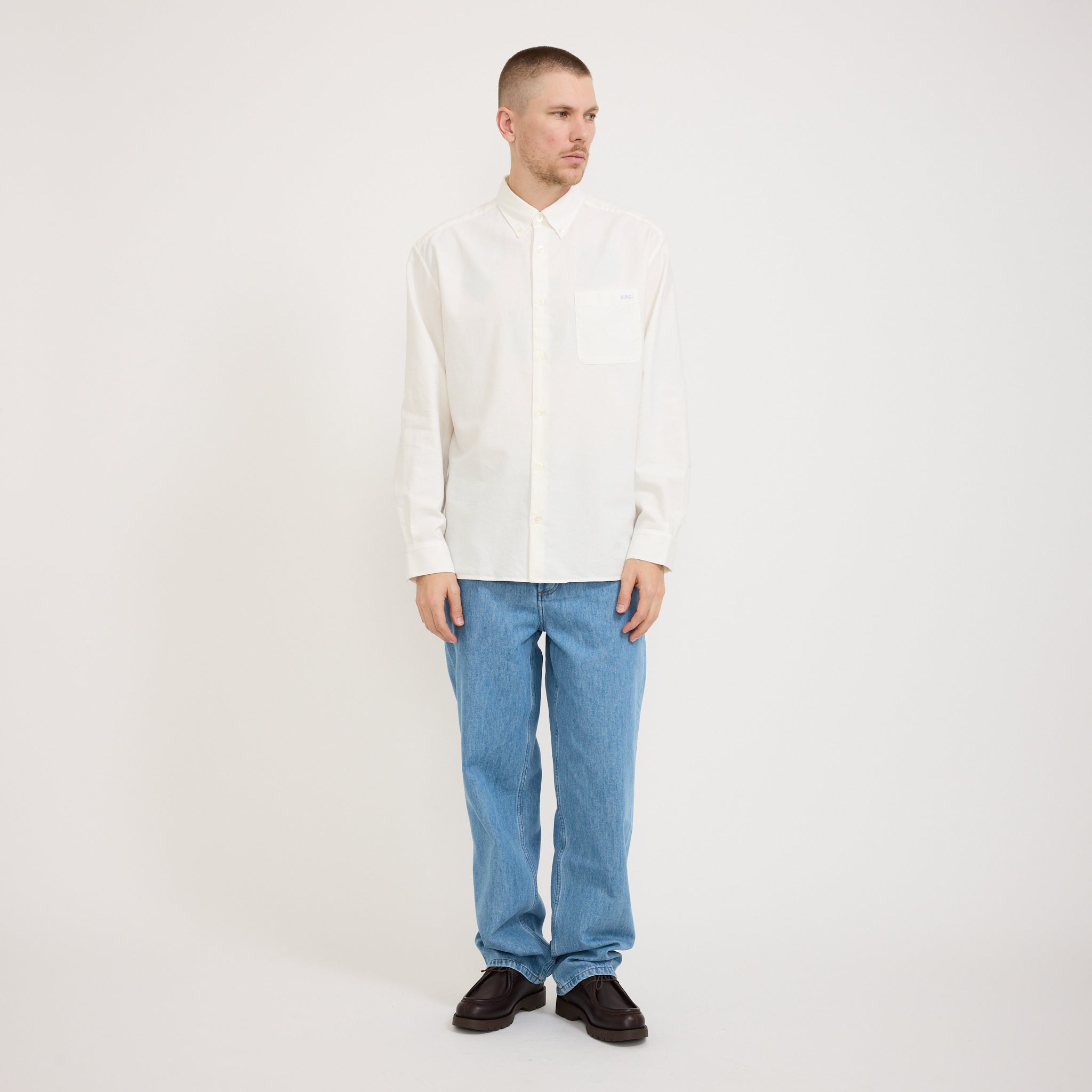 A.P.C. | Mateo Logo Shirt Off White | Maplestore