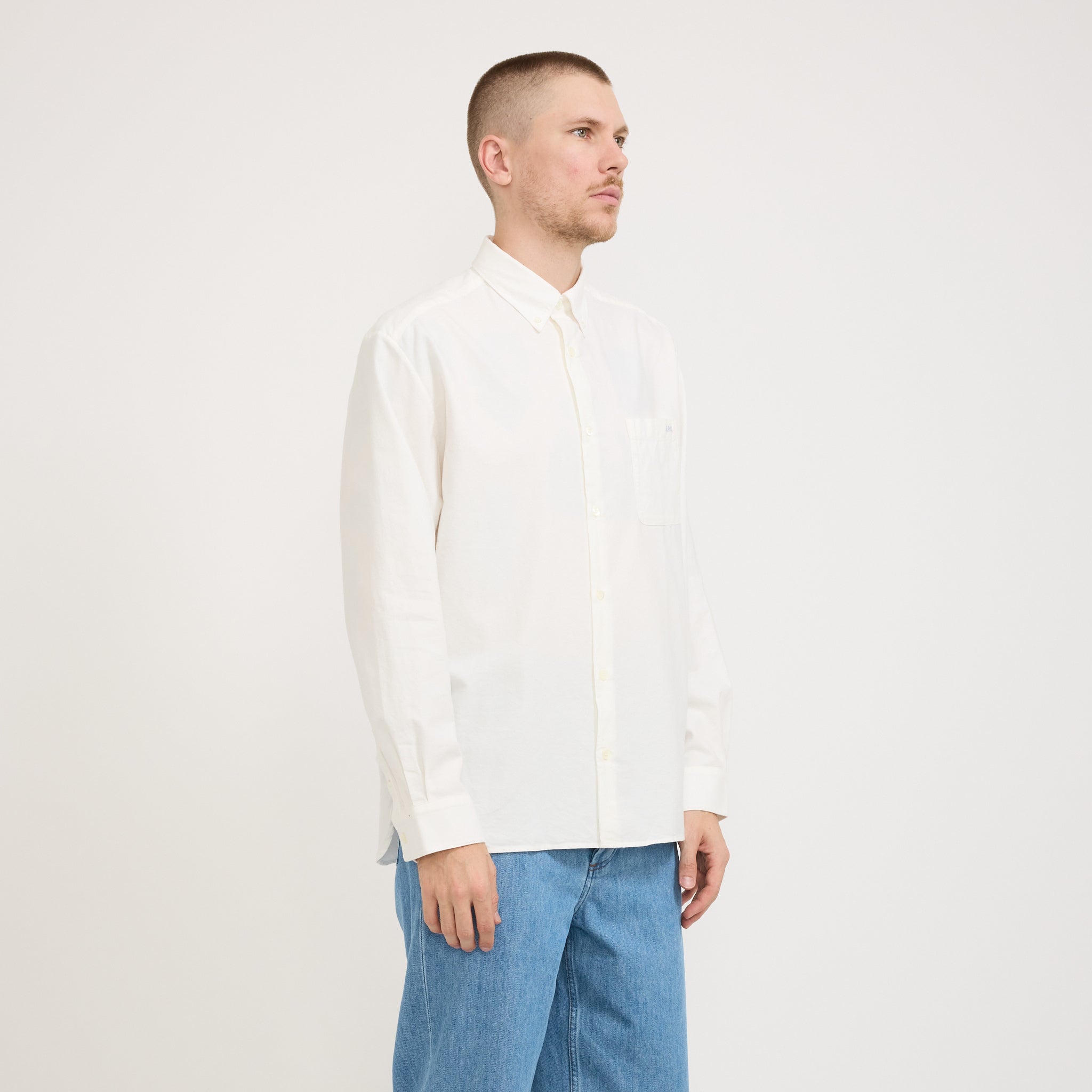 A.P.C. | Mateo Logo Shirt Off White | Maplestore