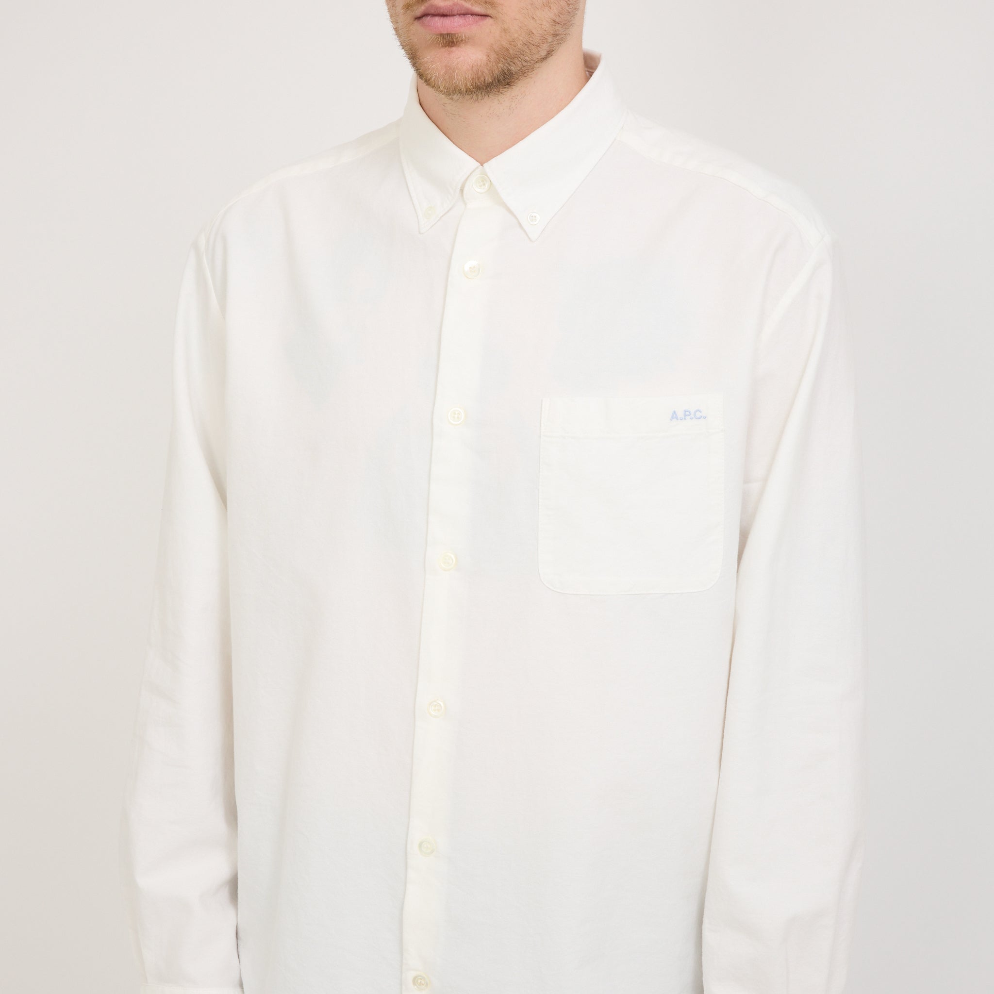 A.P.C. | Mateo Logo Shirt Off White | Maplestore