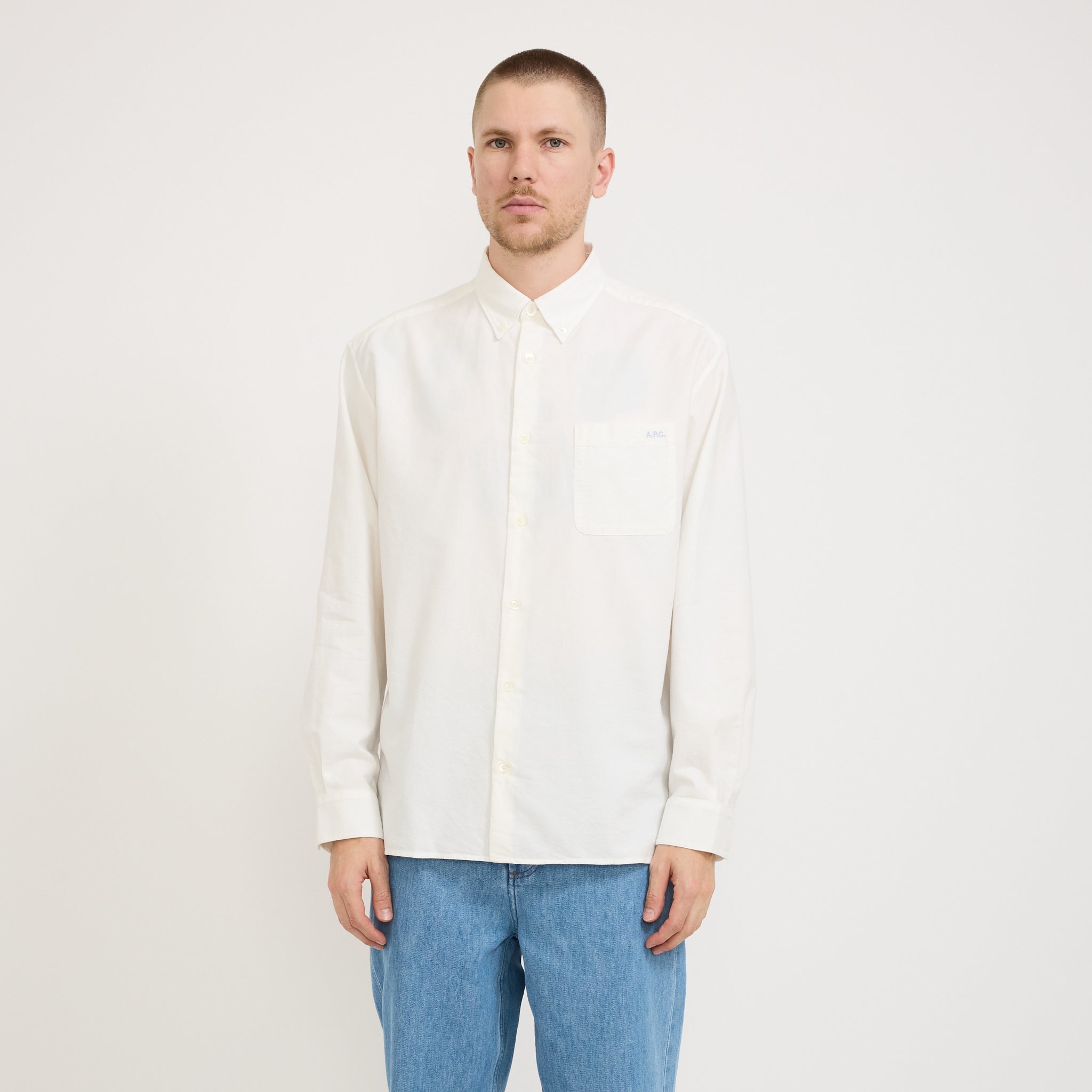 A.P.C. | Mateo Logo Shirt Off White | Maplestore
