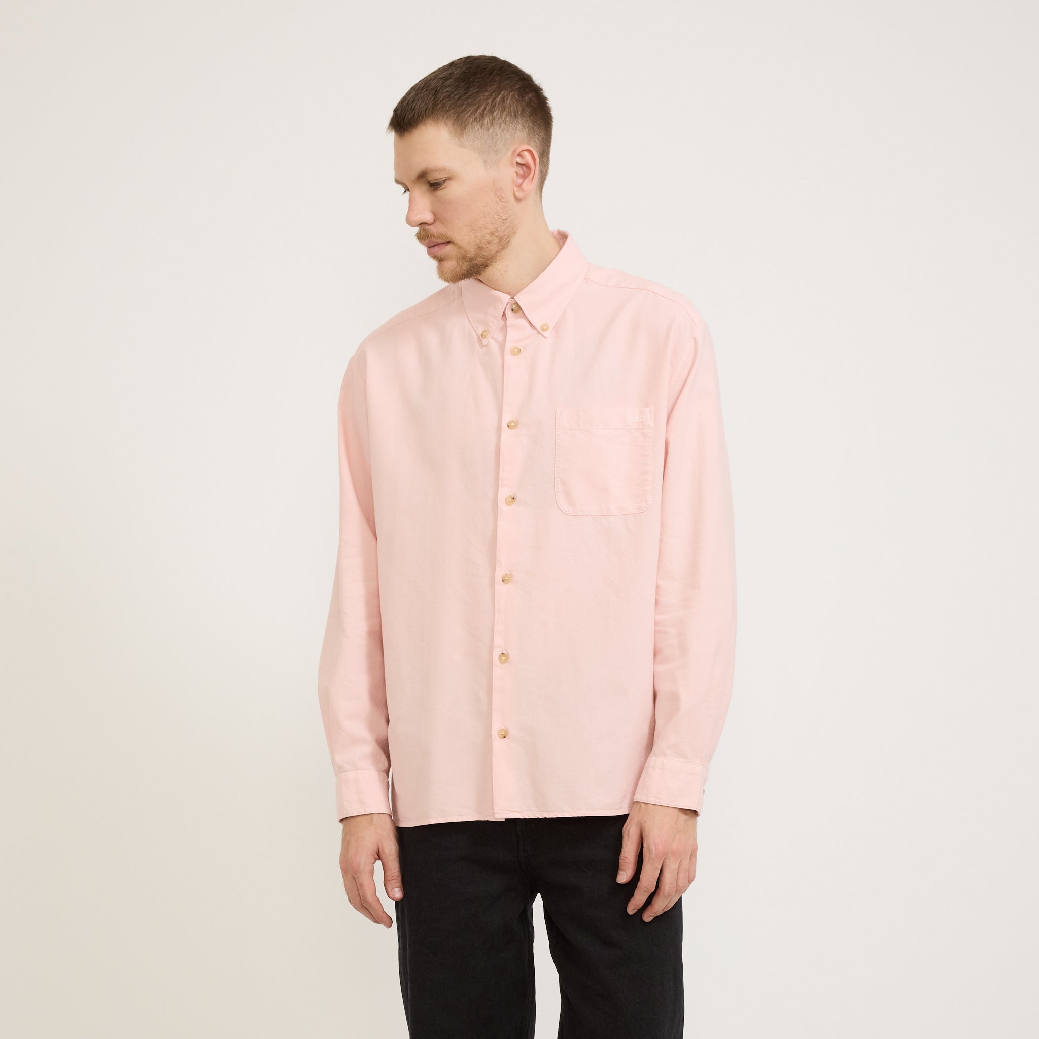 A.P.C. | Mateo Logo Shirt Rose | Maplestore