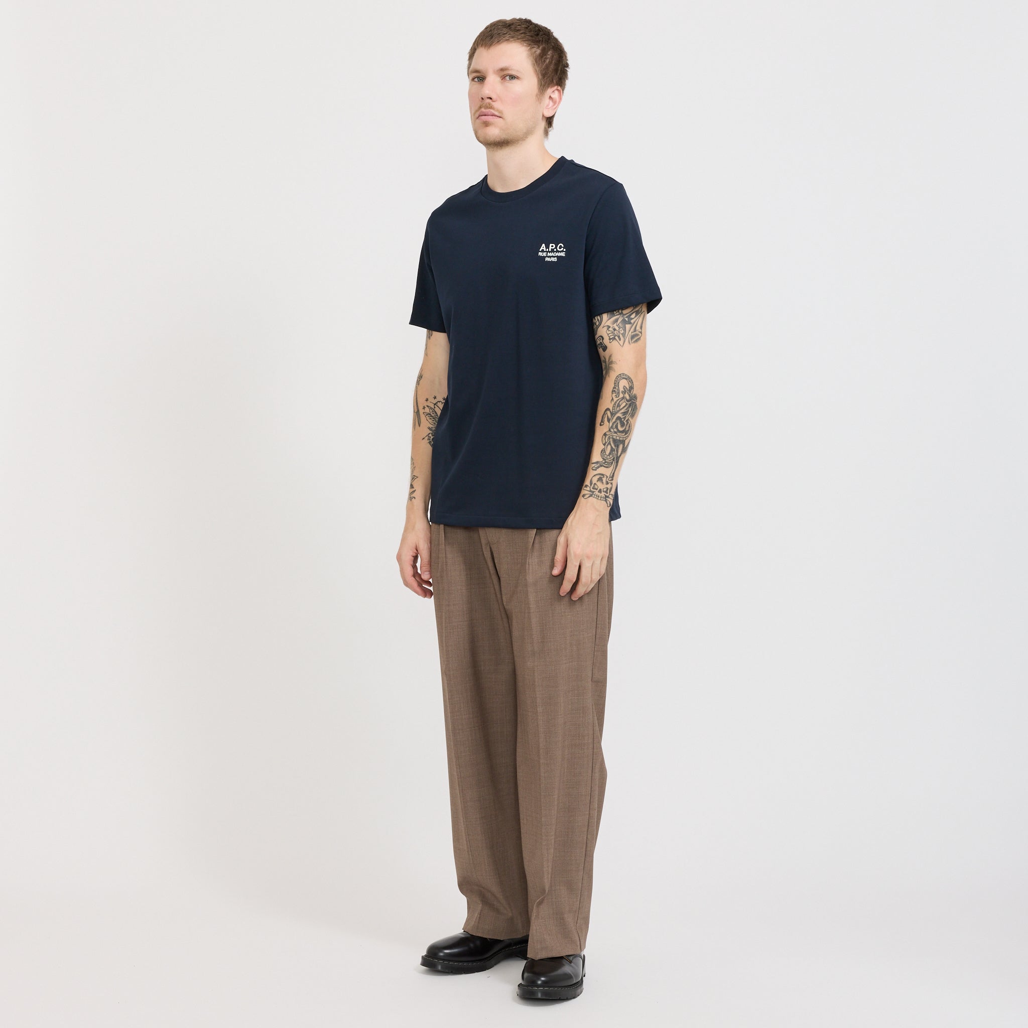 A.P.C. | Standard Rue Madame T-Shirt Dark Navy/Ecru | Maplestore