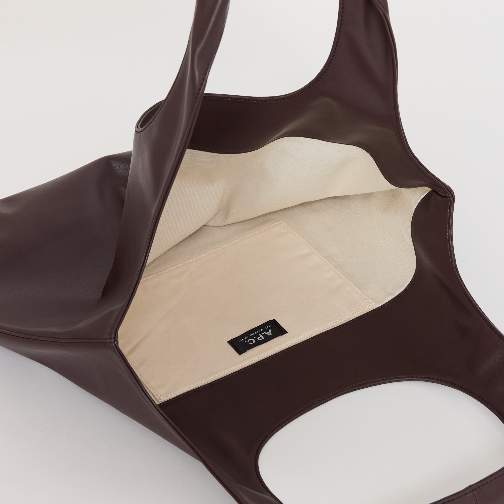 A.P.C. | Ninon Tote Dark Brown | Maplestore