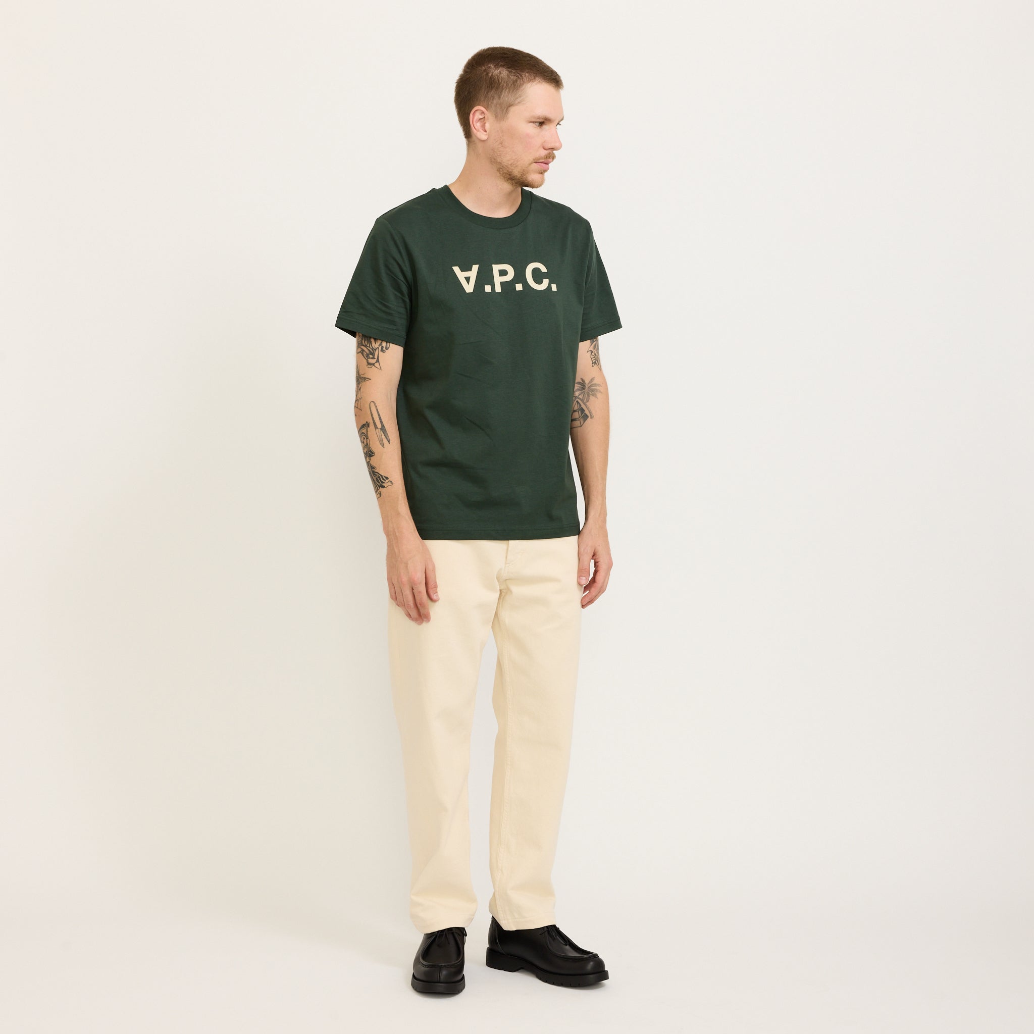 A.P.C. | Standard Grand VPC T-Shirt Dark Green/White | Maplestore