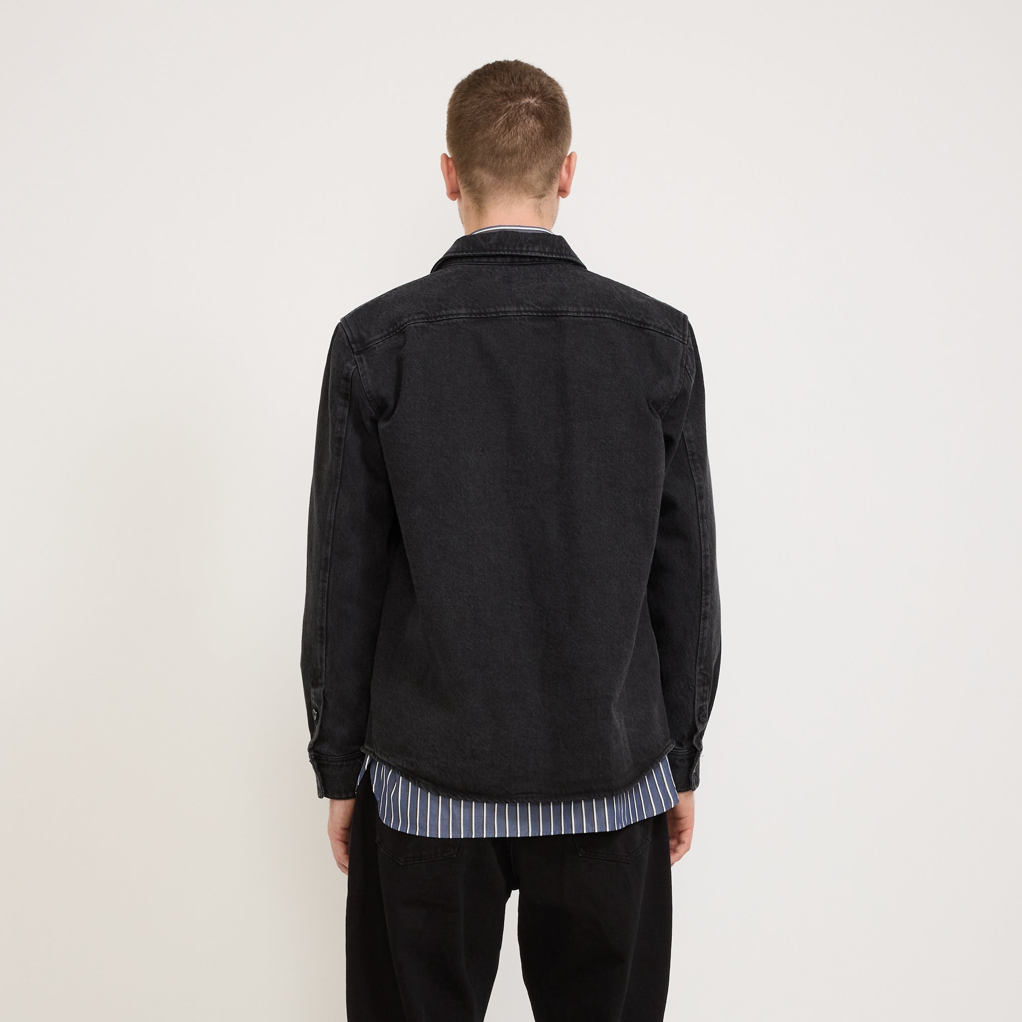 A.P.C. | Vittorio Brodee Overshirt Washed Black | Maplestore