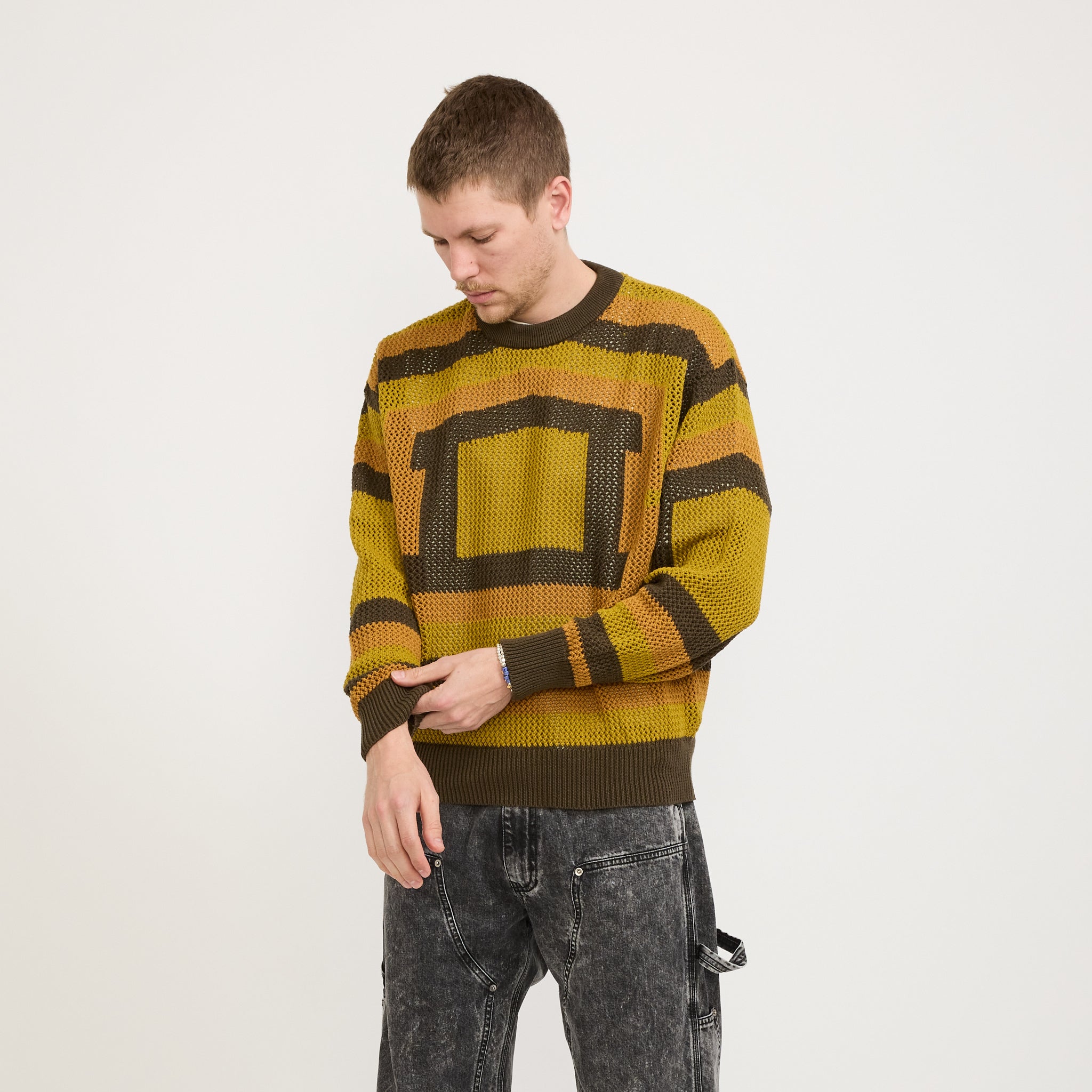 Crochet Temple Knit Khaki