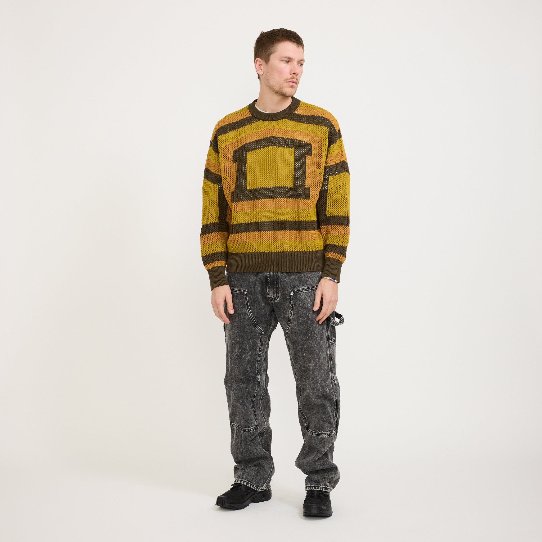 Crochet Temple Knit Khaki