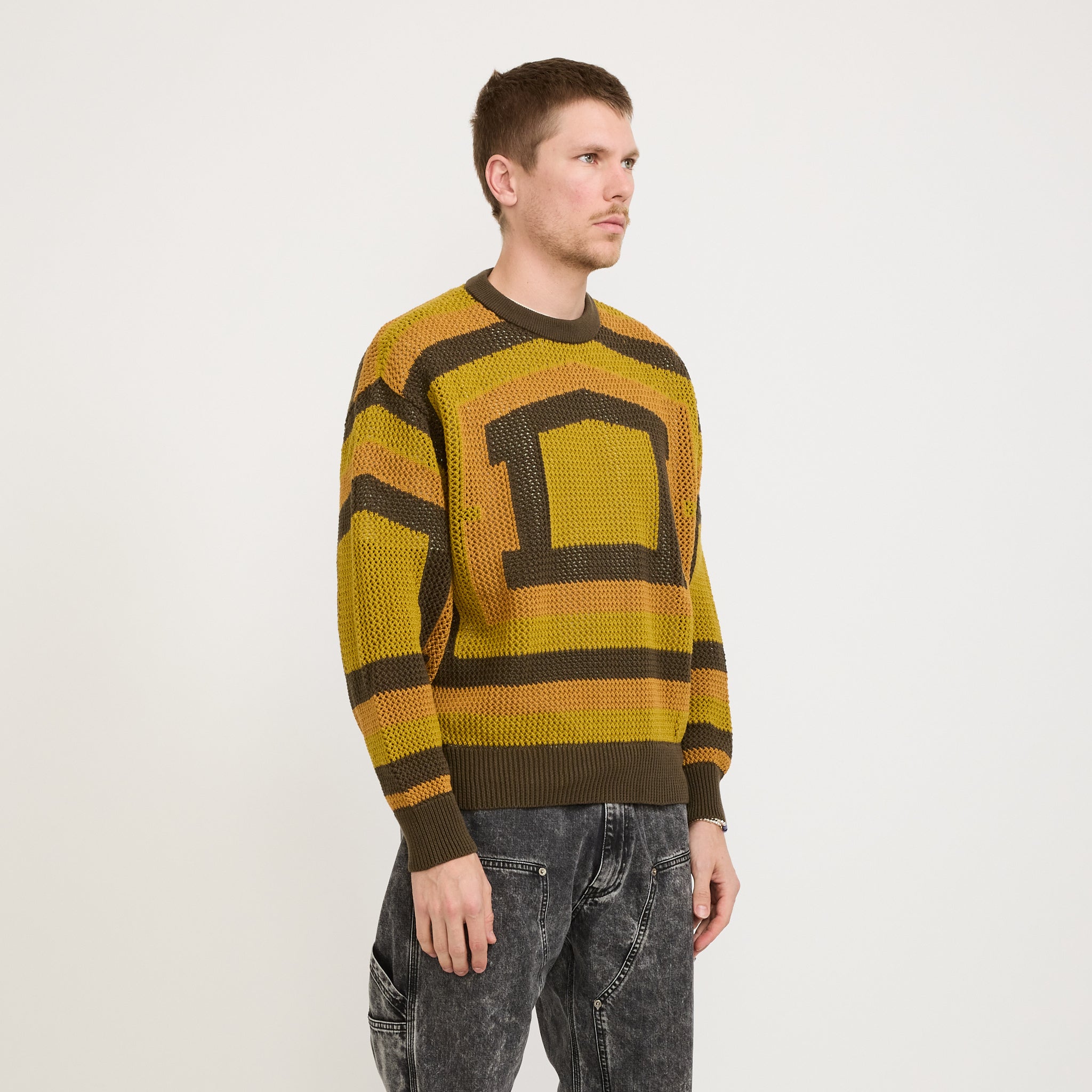 Crochet Temple Knit Khaki