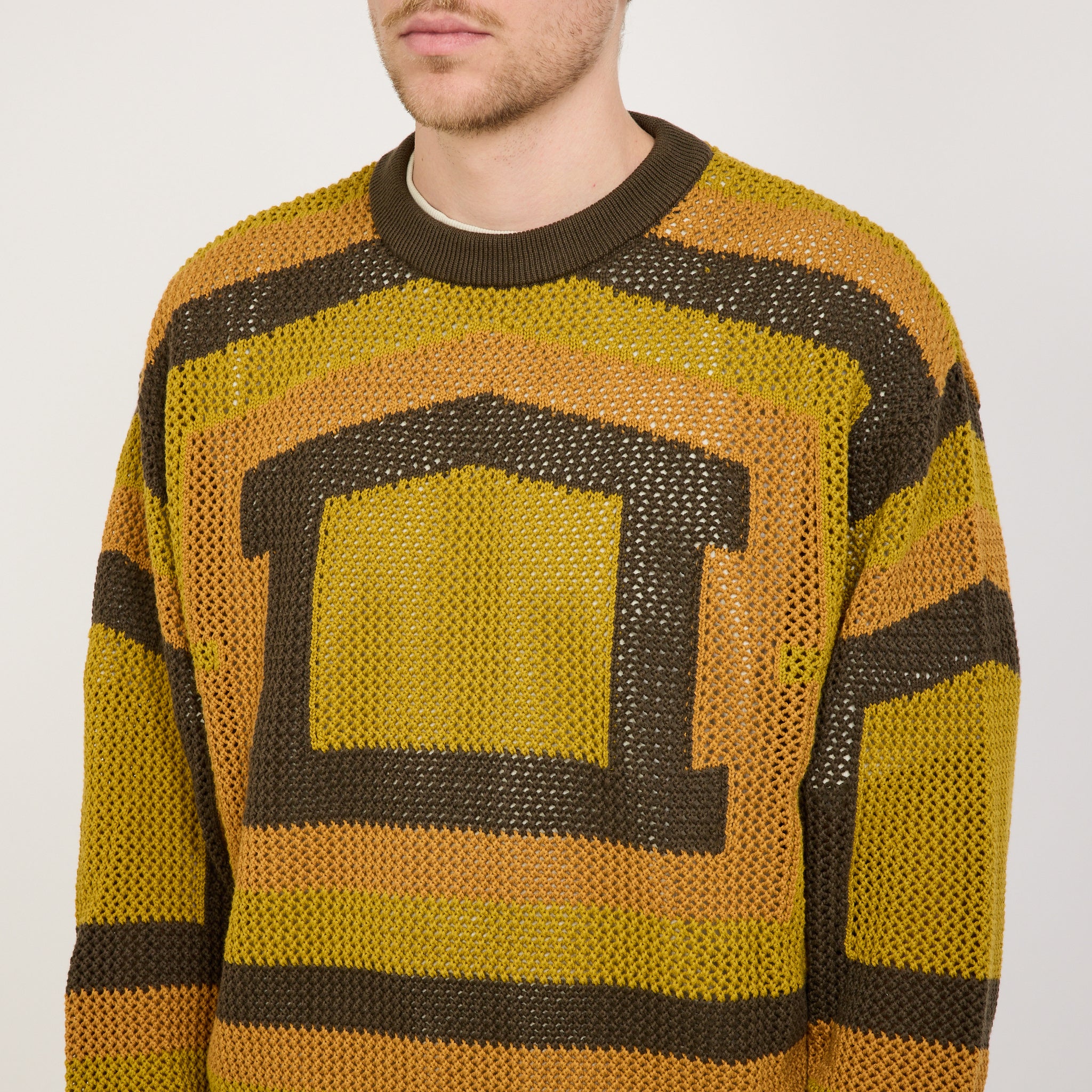 Crochet Temple Knit Khaki