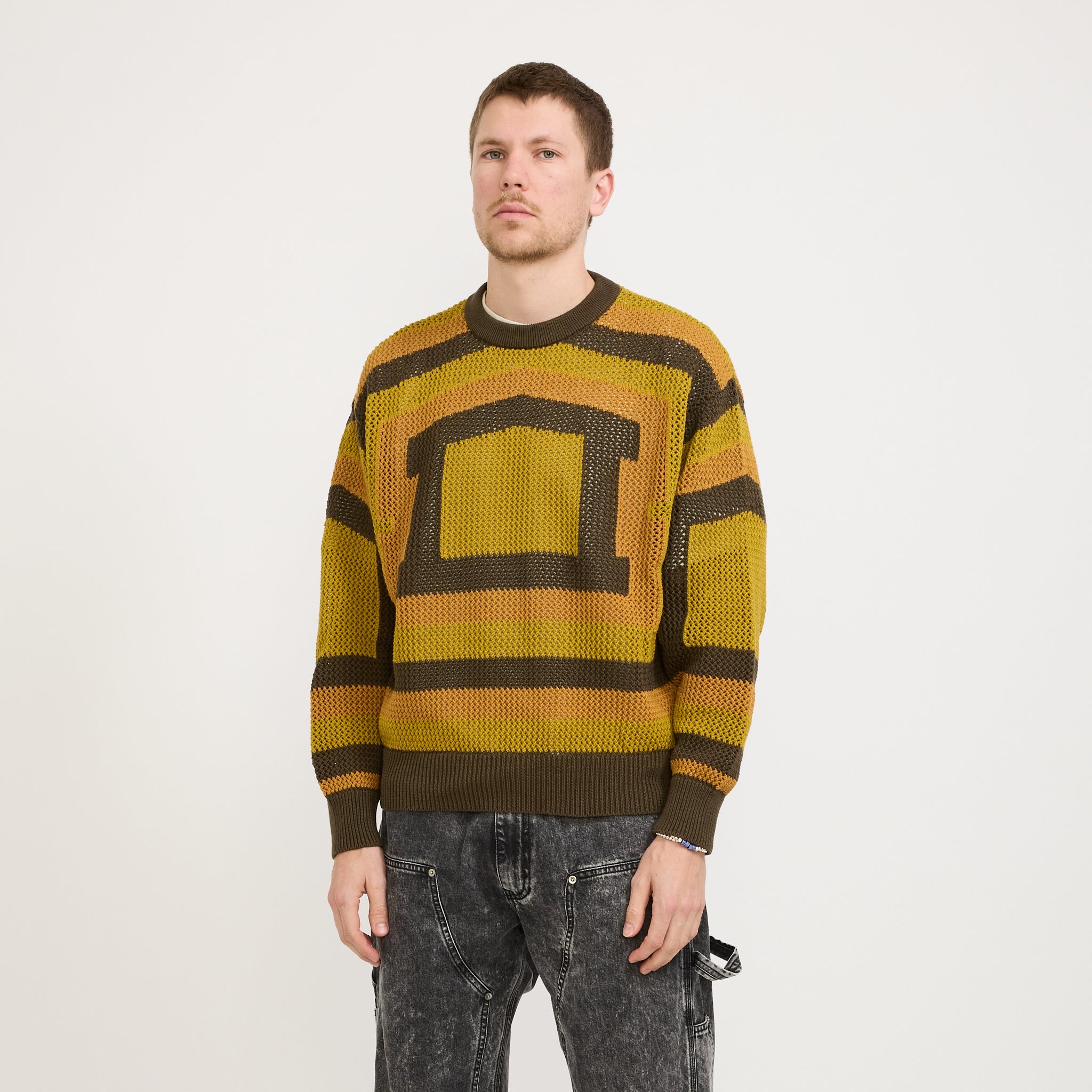 Crochet Temple Knit Khaki