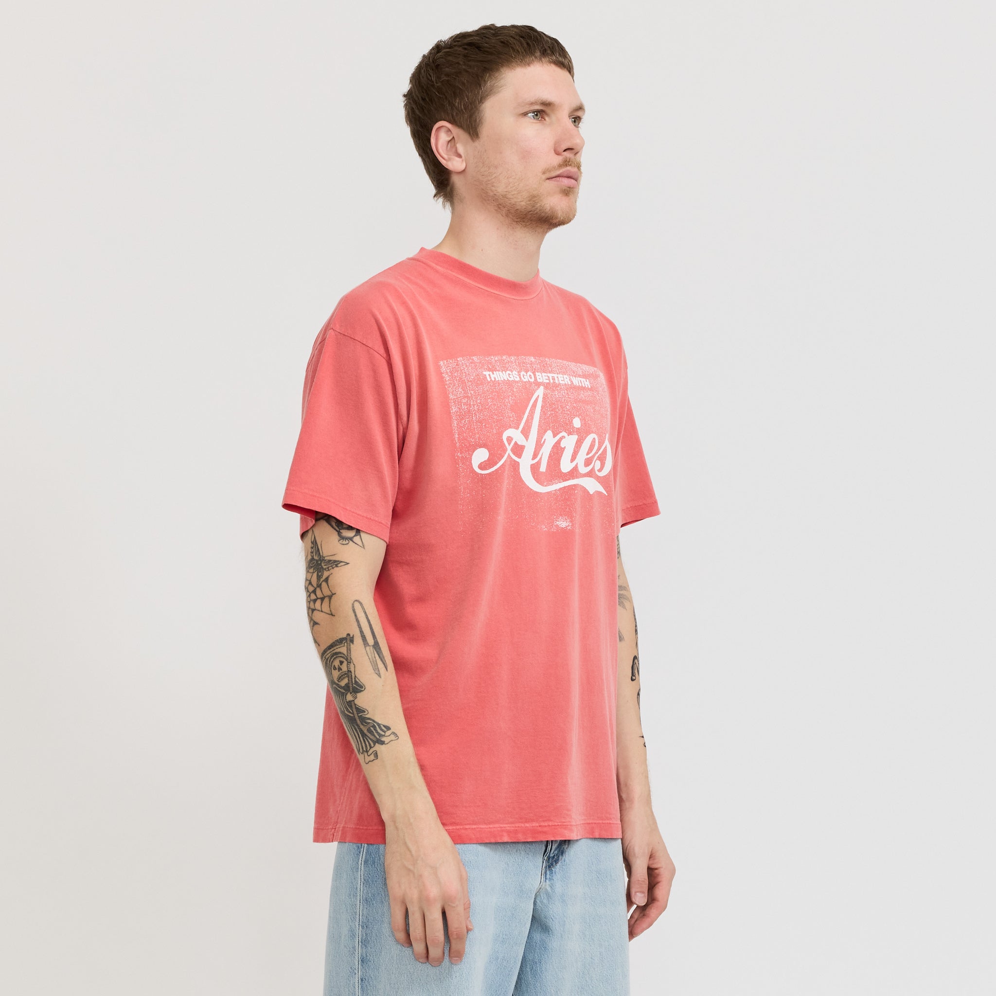 Sunbleached Cola SS Tee Red