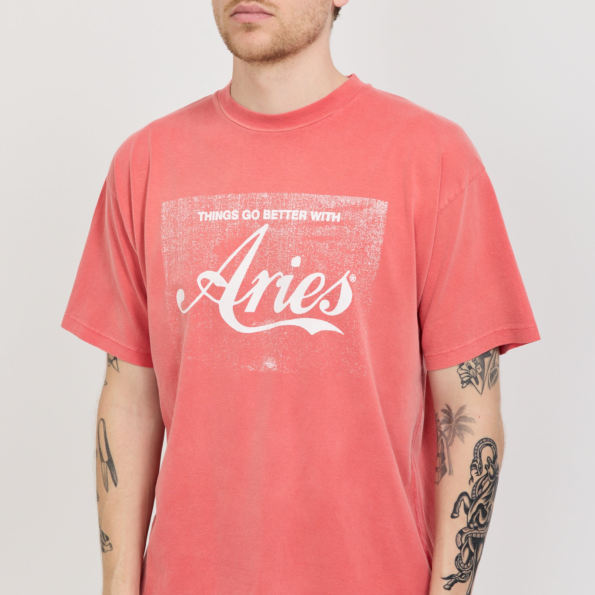 Sunbleached Cola SS Tee Red