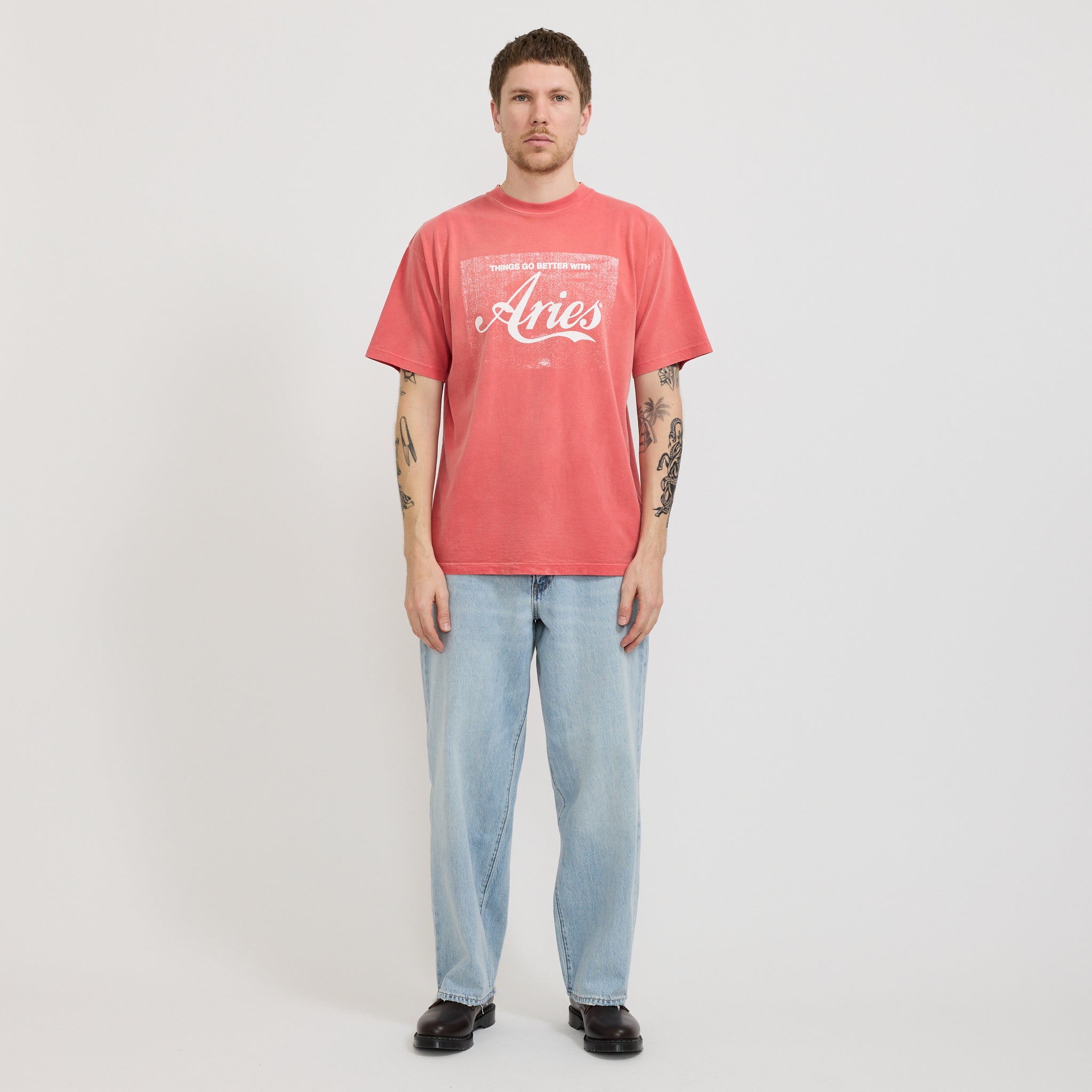 Sunbleached Cola SS Tee Red