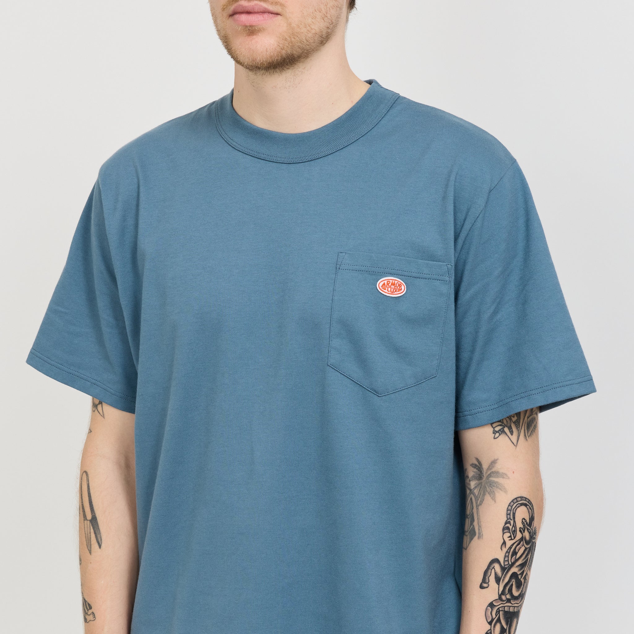 Armor Lux | Heritage Pocket T-Shirt Bluefin | Maplestore