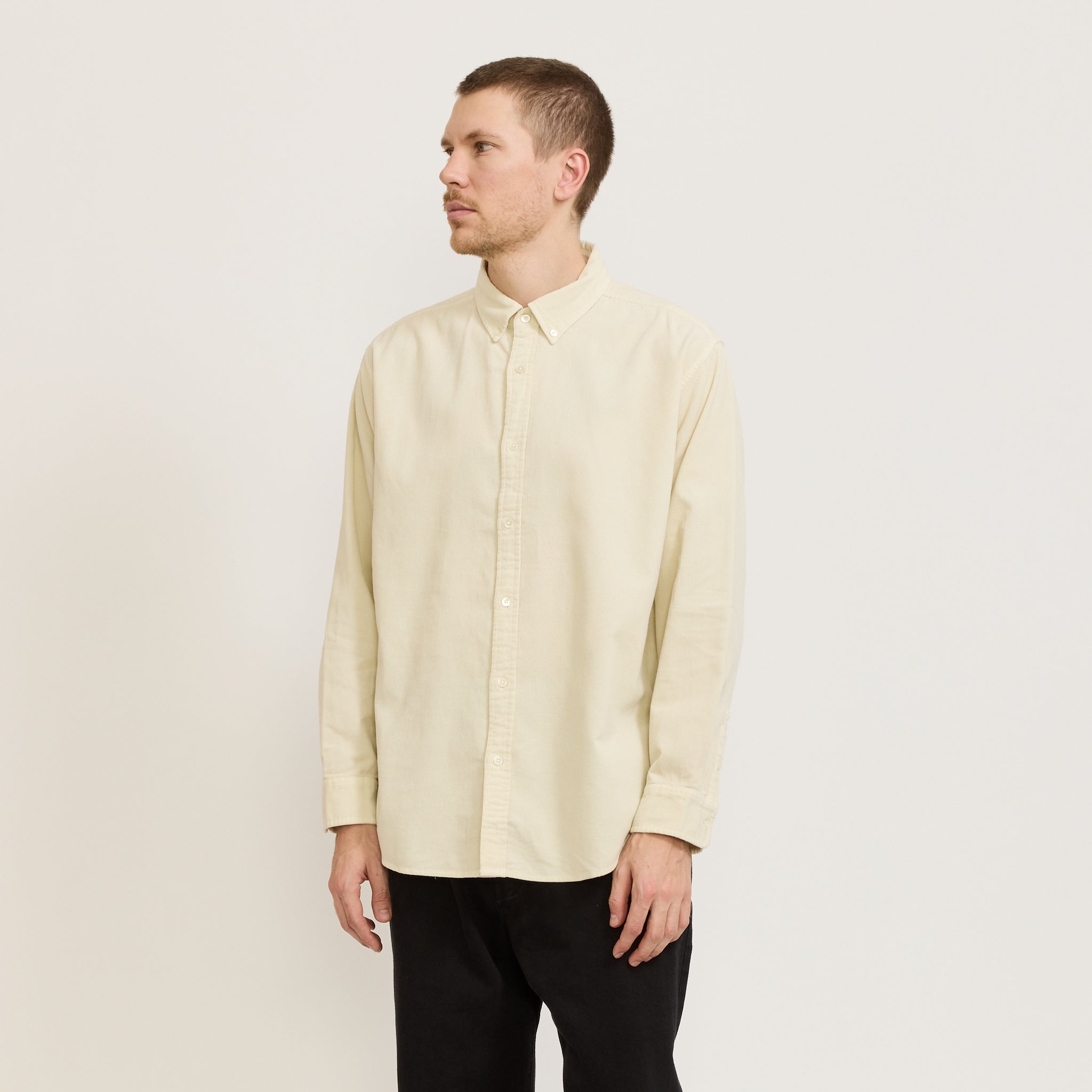 Assembly Label | Cord Long Sleeve Shirt Chalk | Maplestore