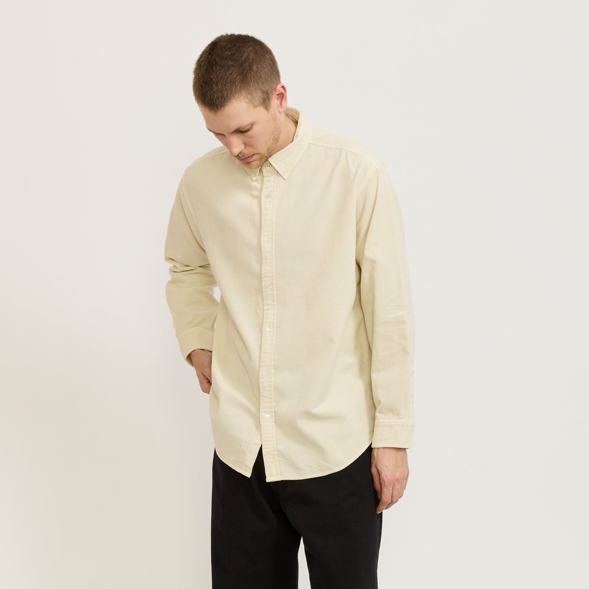 Assembly Label | Cord Long Sleeve Shirt Chalk | Maplestore