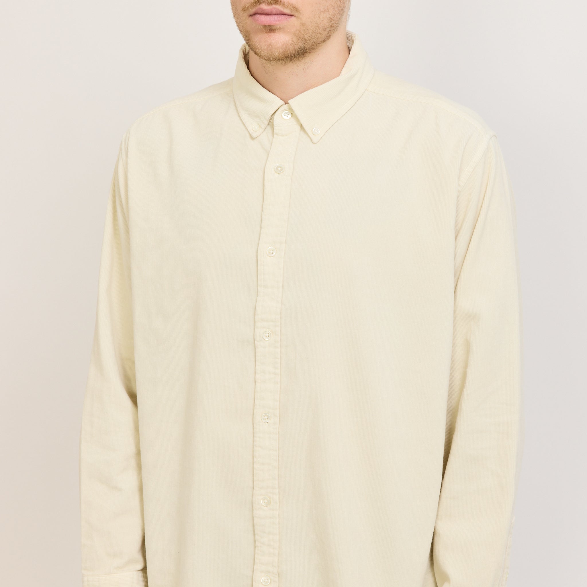 Assembly Label | Cord Long Sleeve Shirt Chalk | Maplestore