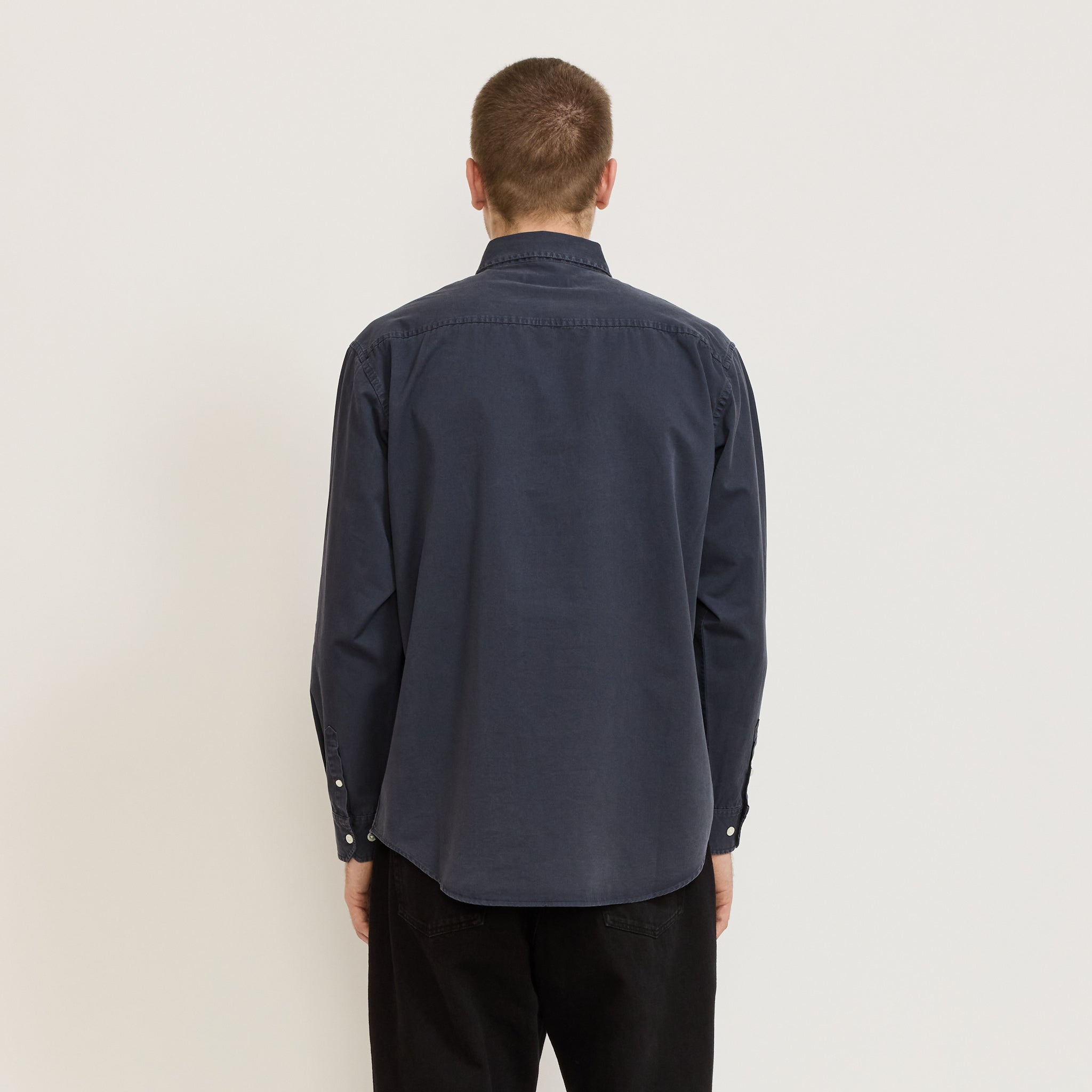 Assembly Label | Maclean Long Sleeve Shirt True Navy | Maplestore