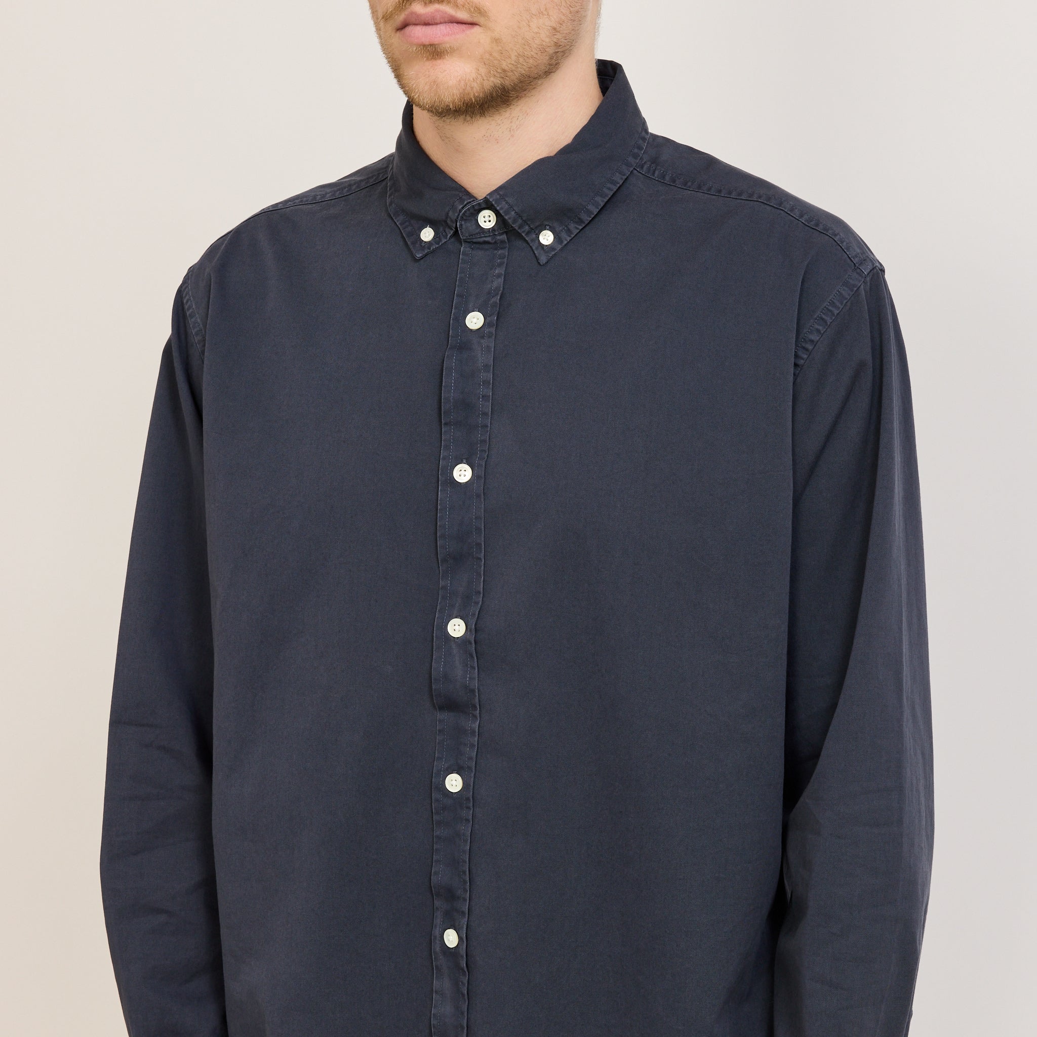 Assembly Label | Maclean Long Sleeve Shirt True Navy | Maplestore
