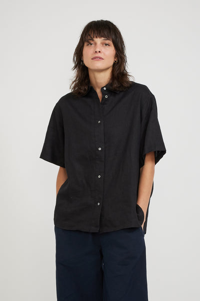 Assembly Label | Corine Linen Shirt Black | Maplestore