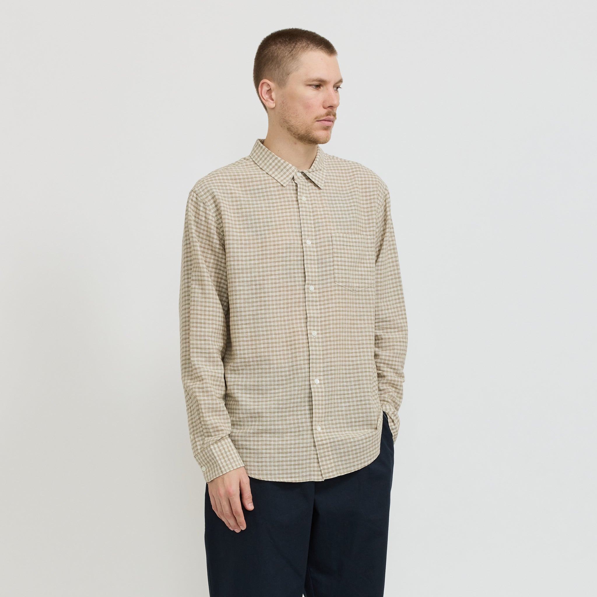 Liam Check Long Sleeve Shirt Sorrel Check