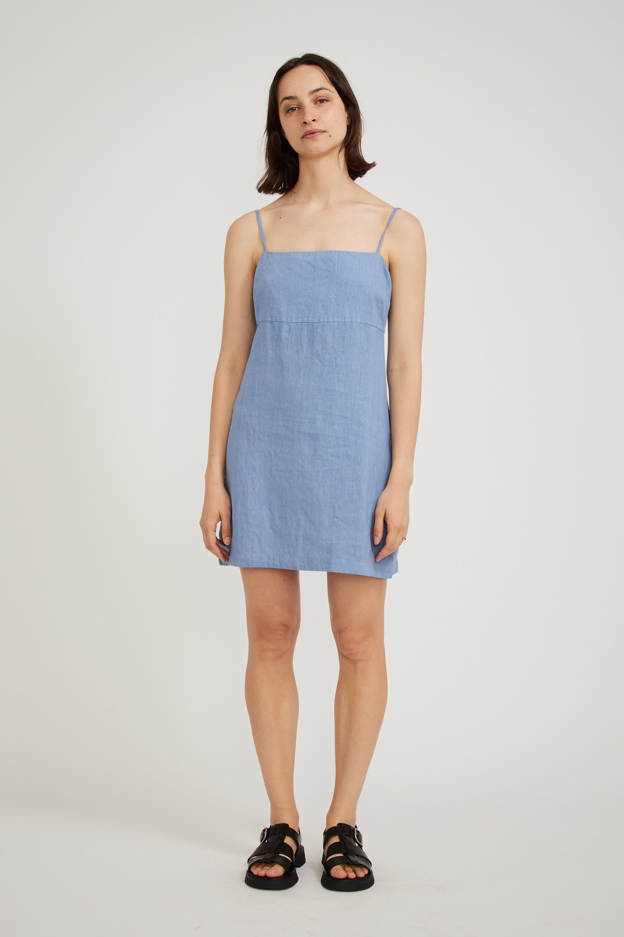 Assembly Label | Selene Linen Mini Dress Pool | Maplestore