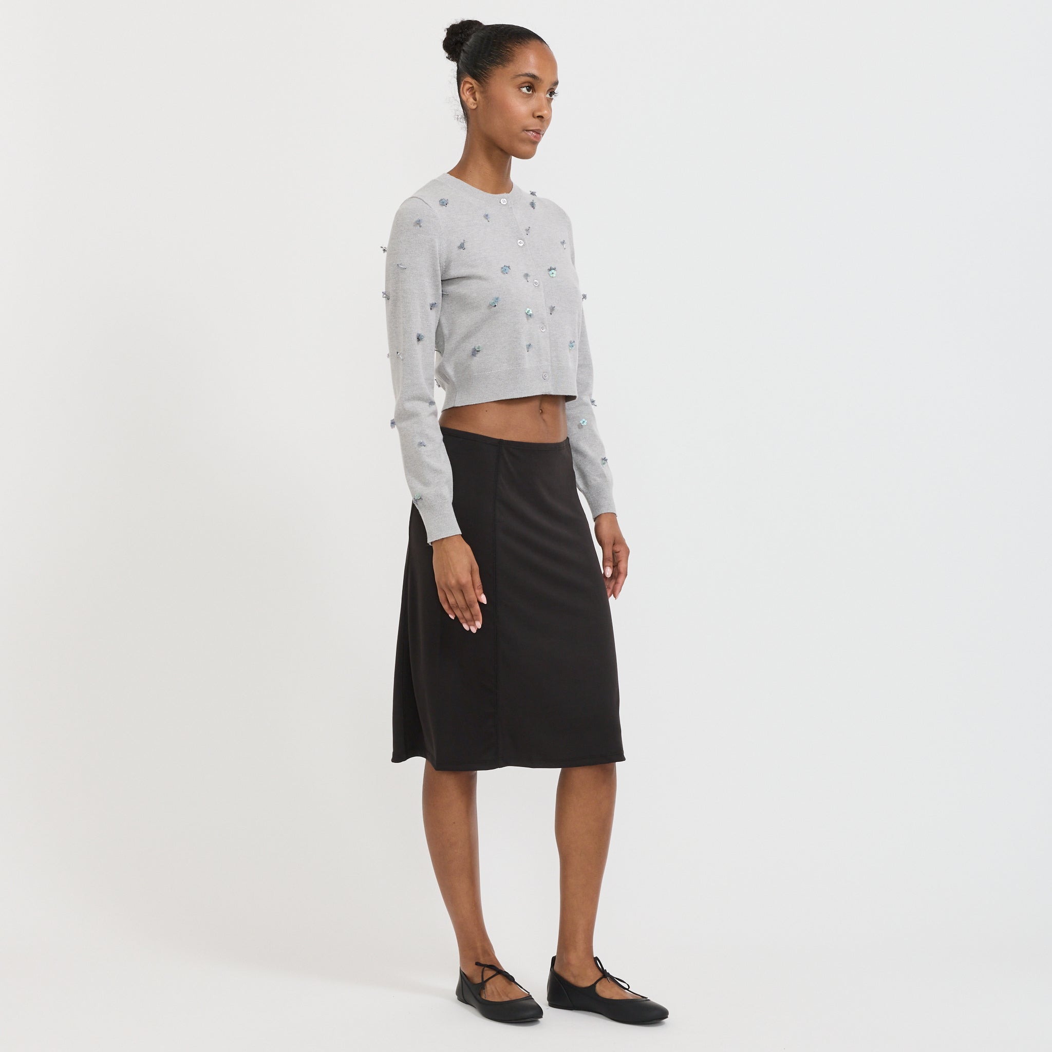 Atelier Edition | Beaded Cardigan Grey | Maplestore