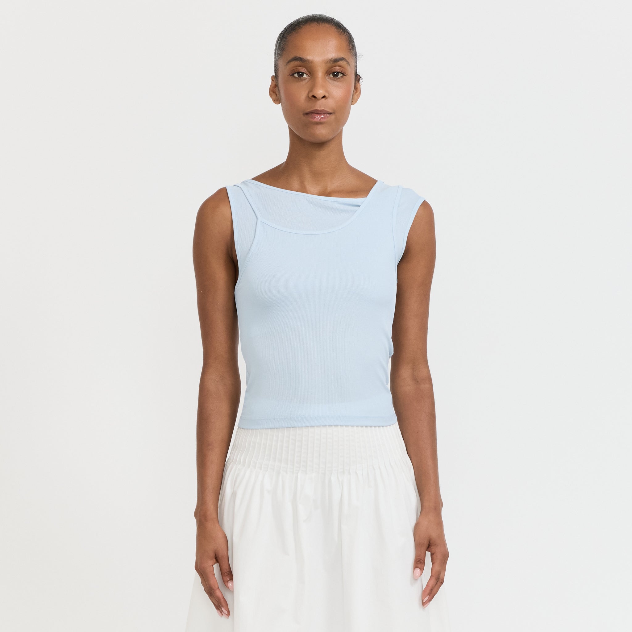 Atelier Edition | Layered Sleeveless Top Light Blue | Maplestore