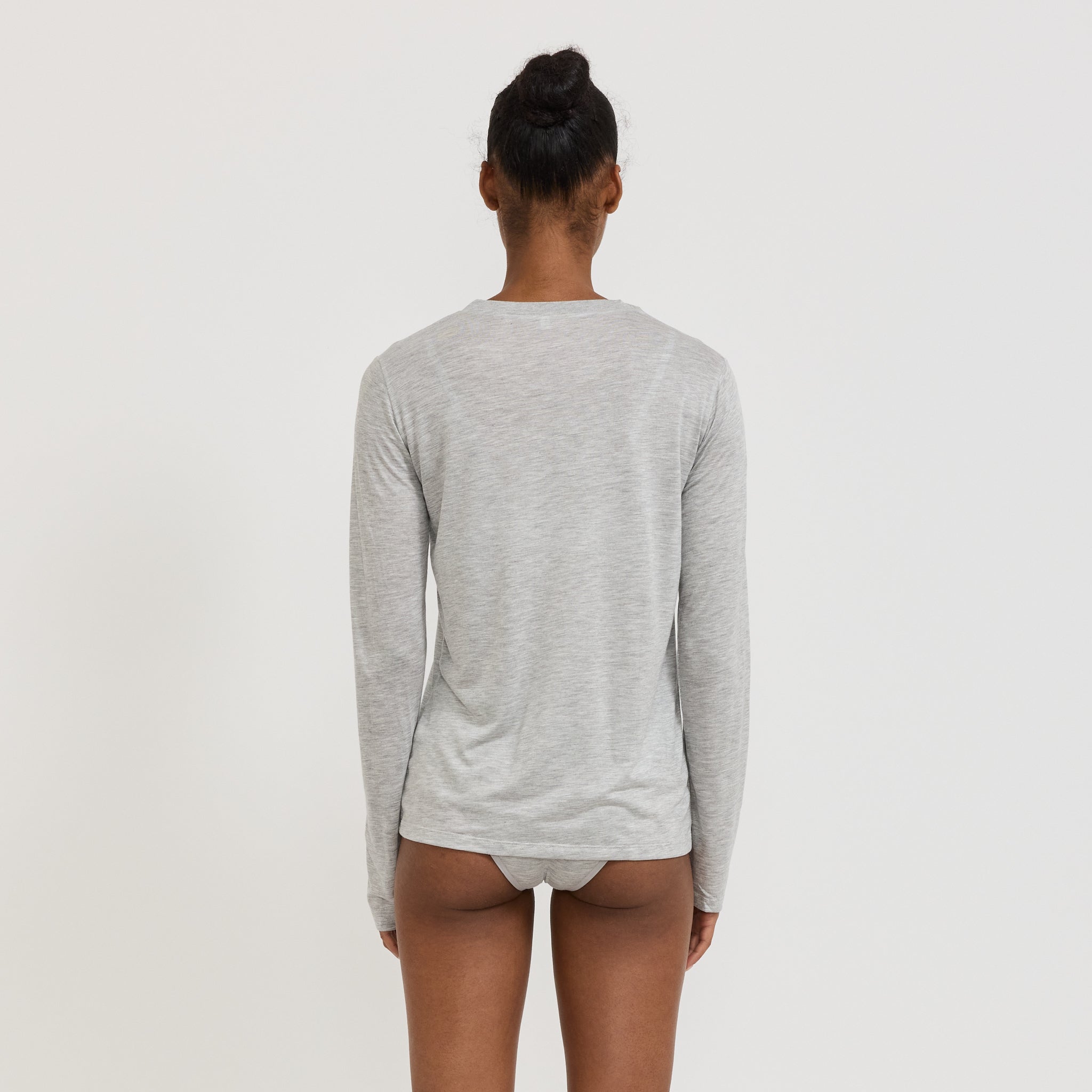 Baserange | Long Sleeve Tee Grey Melange | Maplestore