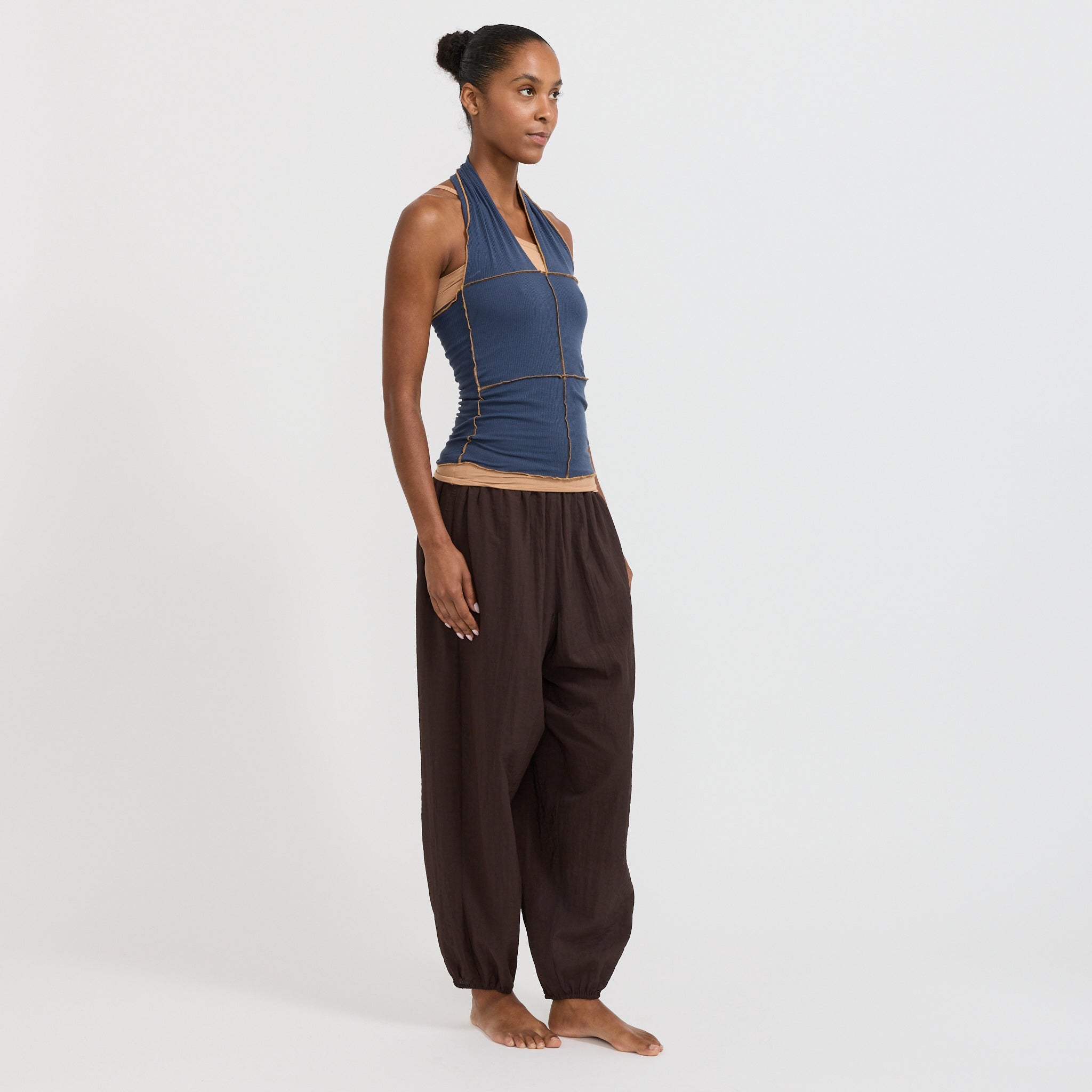 Baserange | Cinder Halter Top Preston Blue | Maplestore
