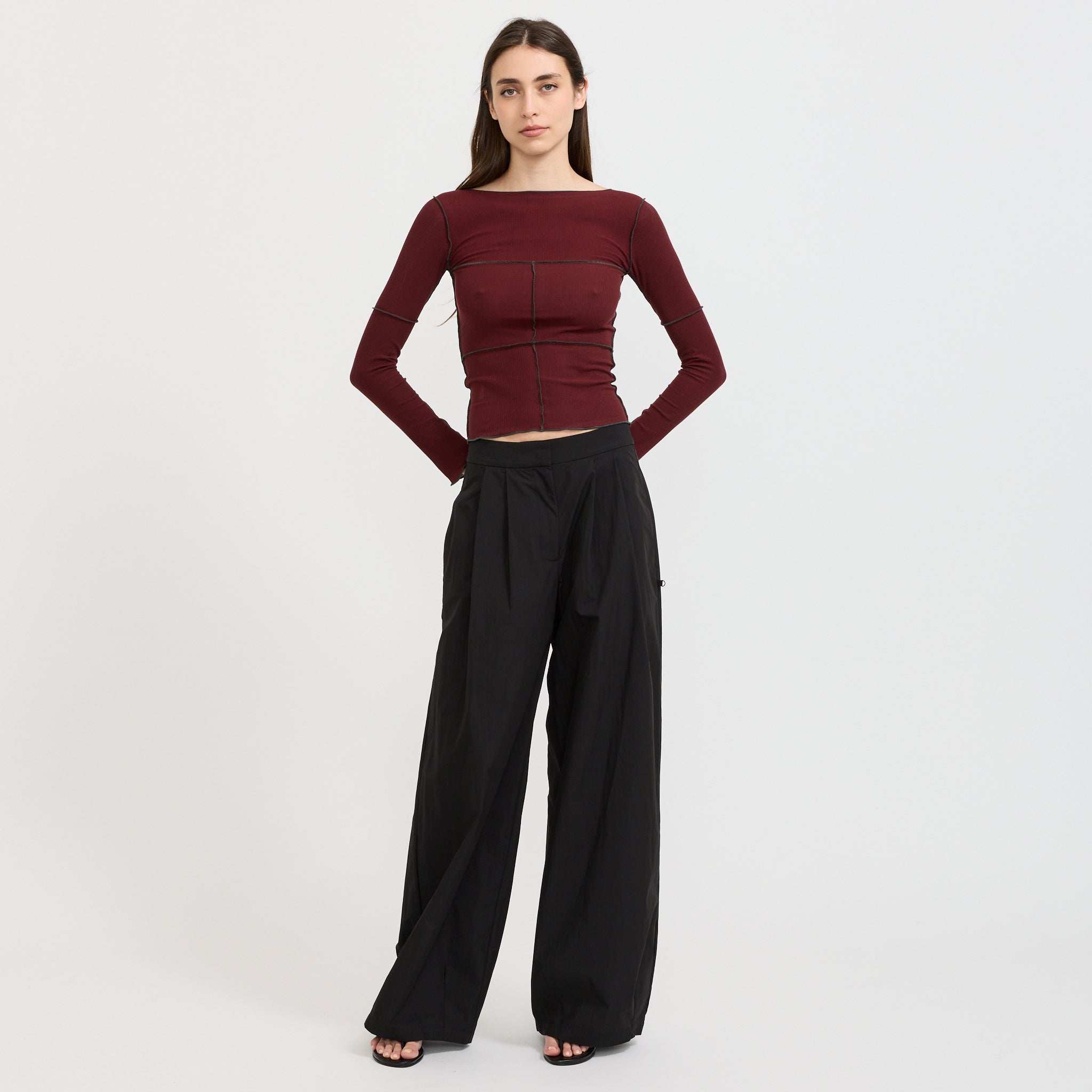 Cinder Long Sleeve Tee Nara Red