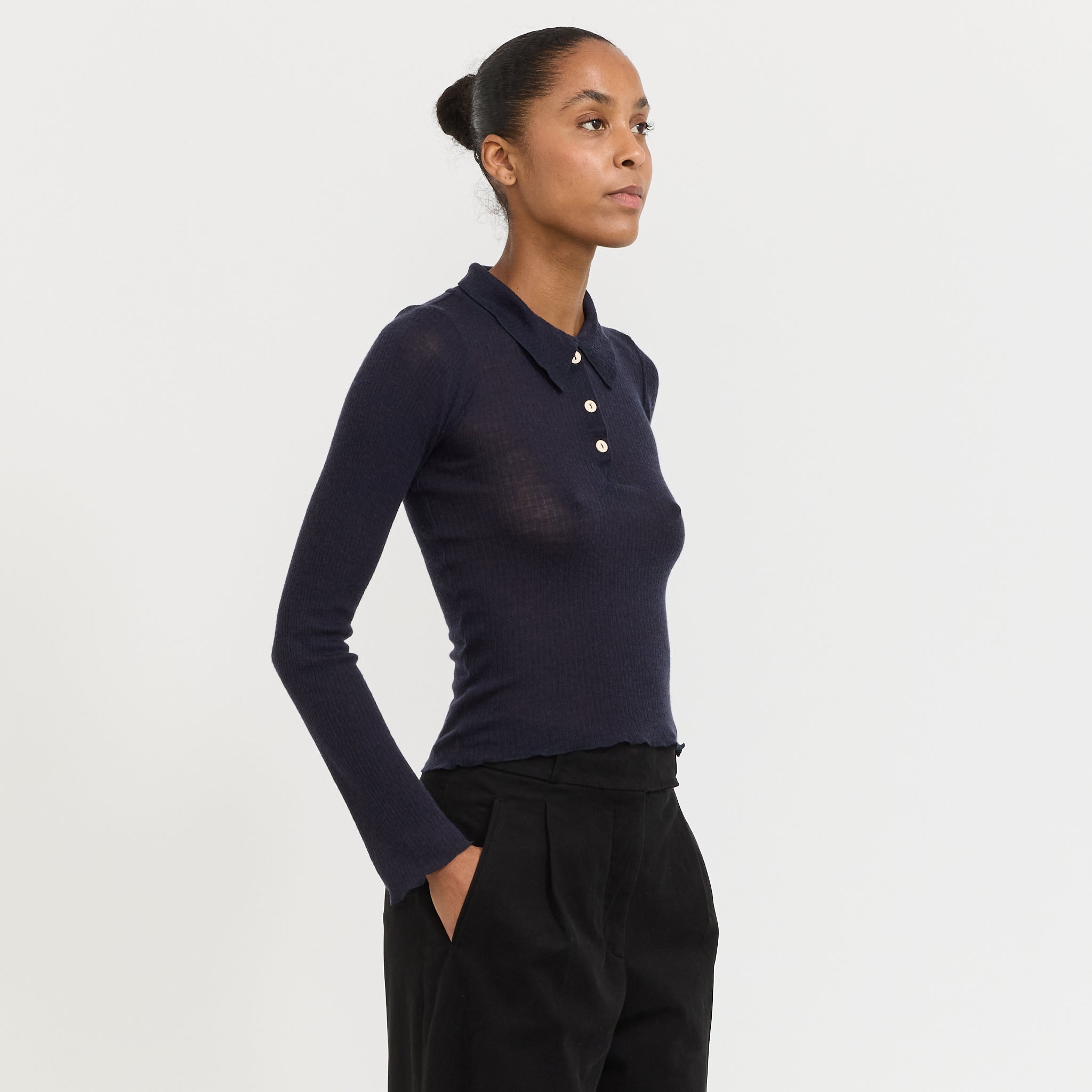 Dual Long Sleeve Tee Murano Navy