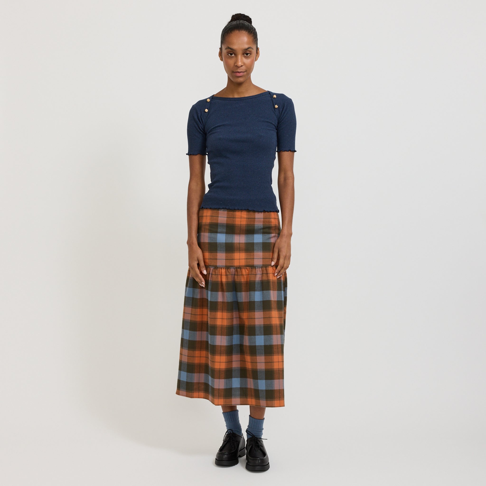 Baserange | Garlin Skirt Frame Plaid | Maplestore