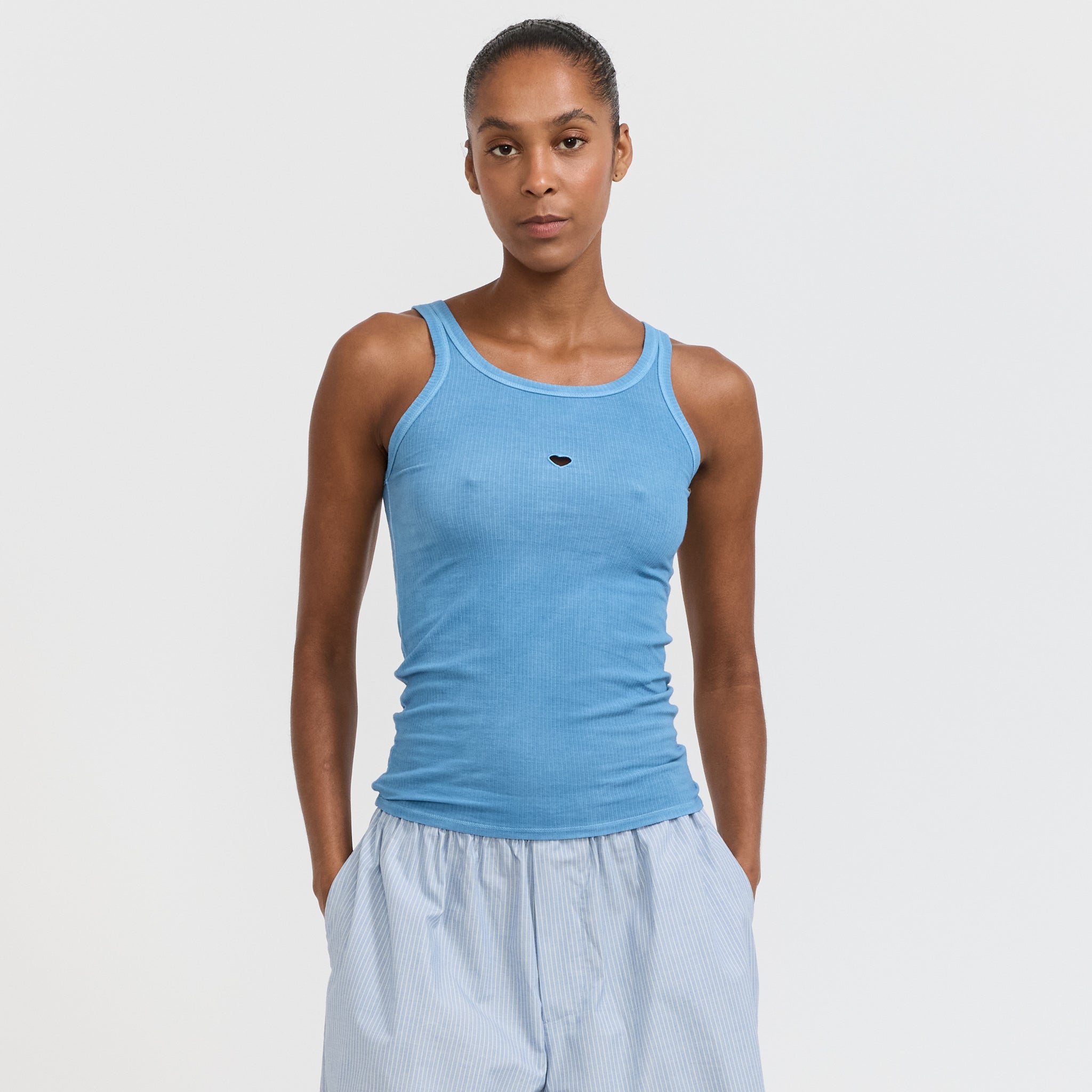 Baserange Cotton Rib Heart Tank